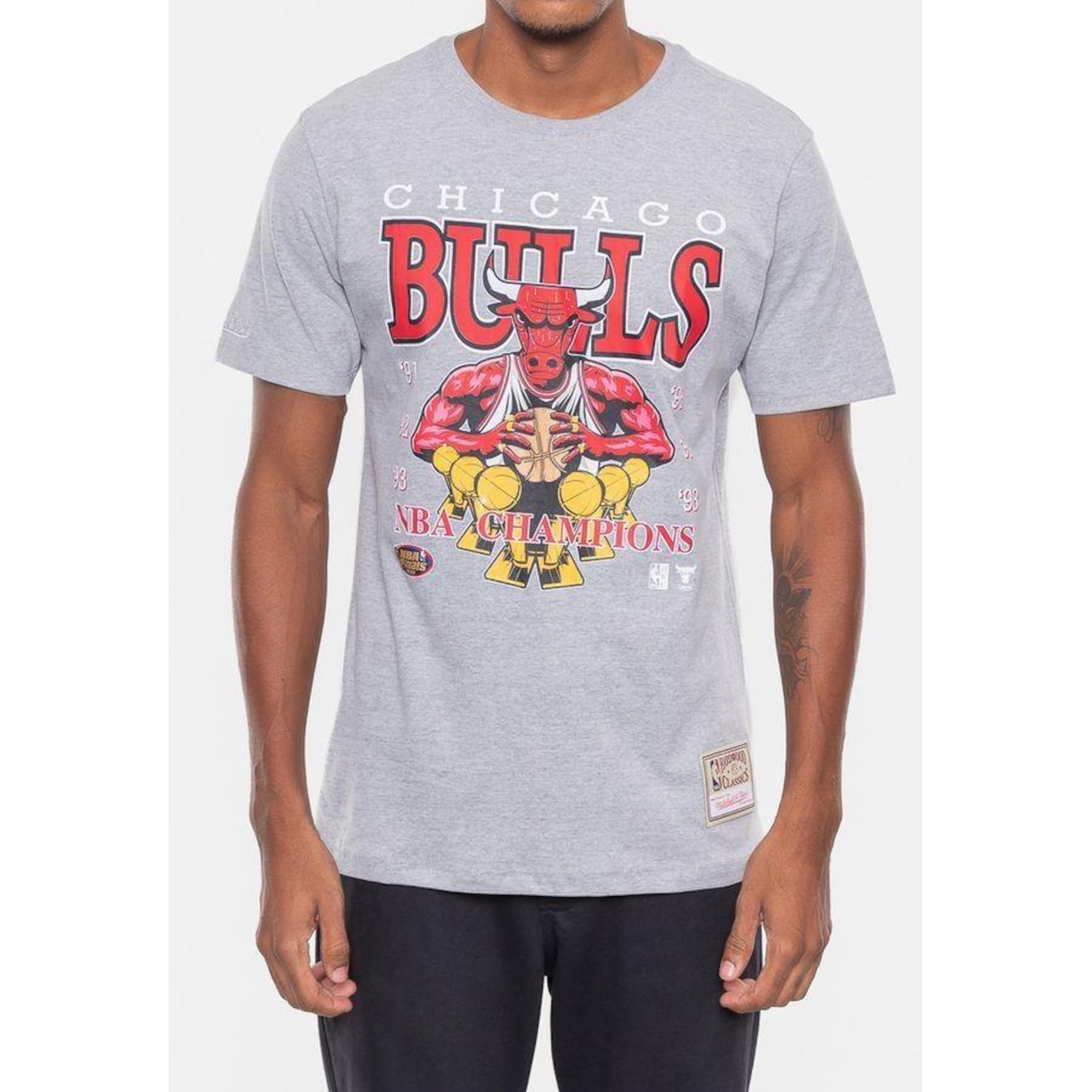 Camiseta Mitchell & Ness Nba Finals Chicago Bulls - Masculina - Foto 1