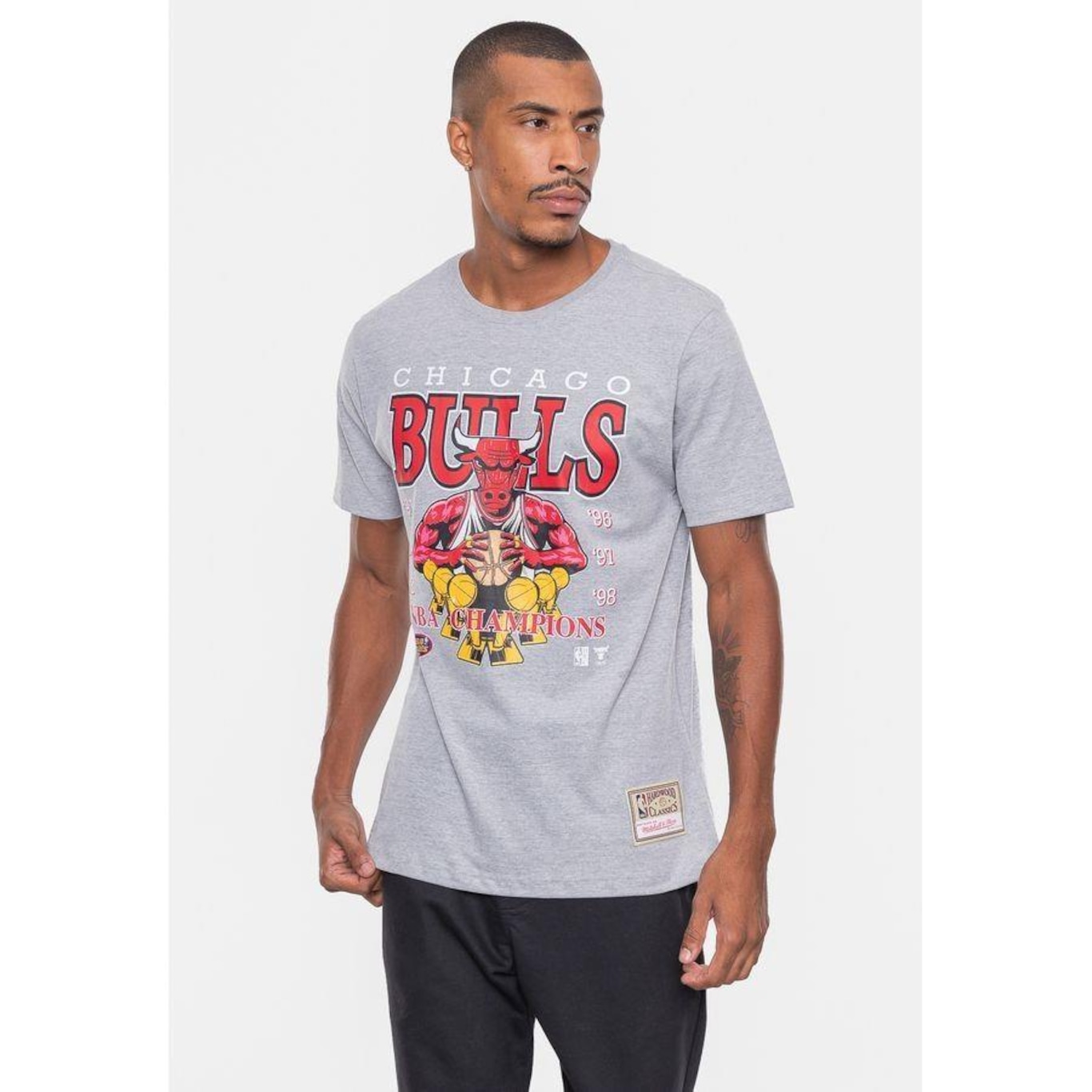 Camiseta Mitchell & Ness Nba Finals Chicago Bulls - Masculina - Foto 3