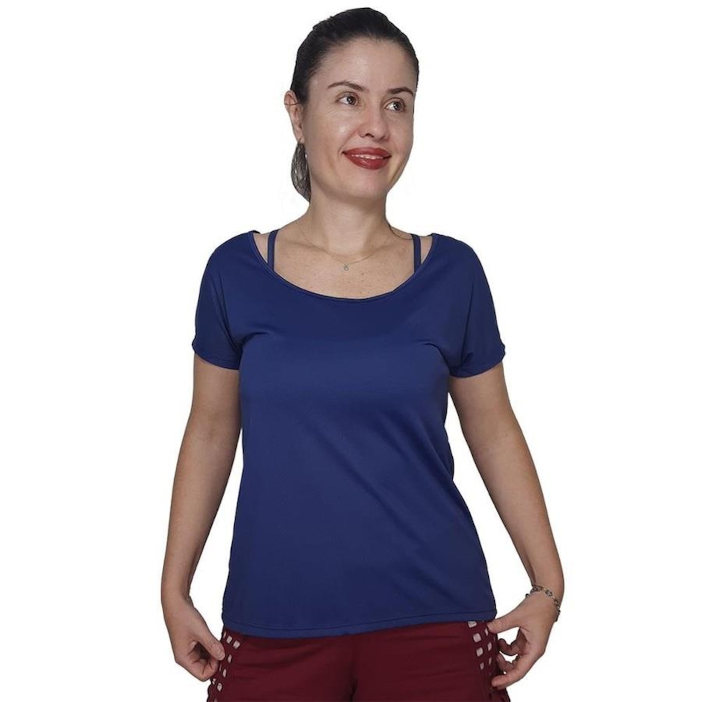 Camiseta Selene Básica Poliamida - Feminina - Foto 1