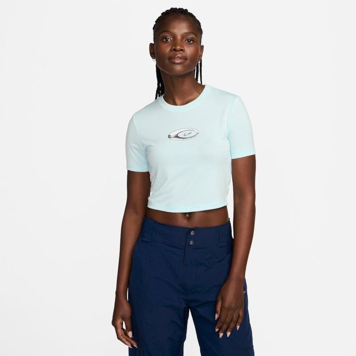 Camiseta Nike Sportswear Cropped Slim - Feminina - Foto 1