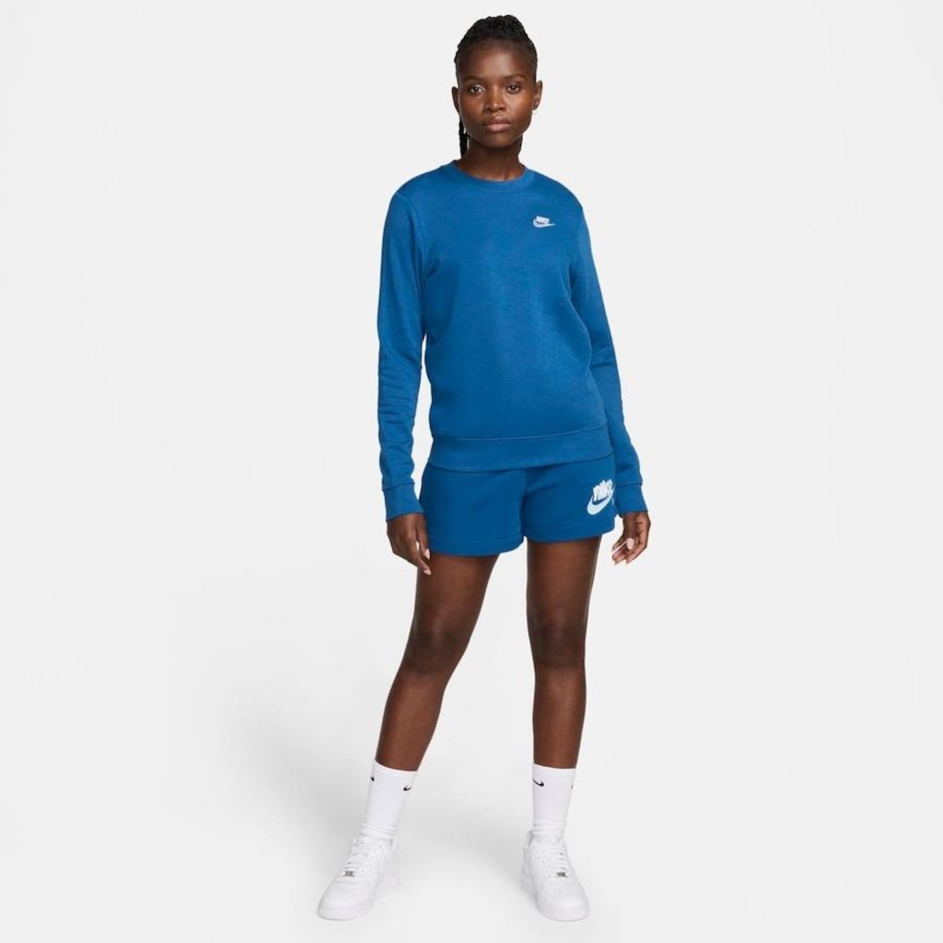 Blusão sem Capuz Nike Sportswear Club Fleece Crew - Feminino - Foto 5