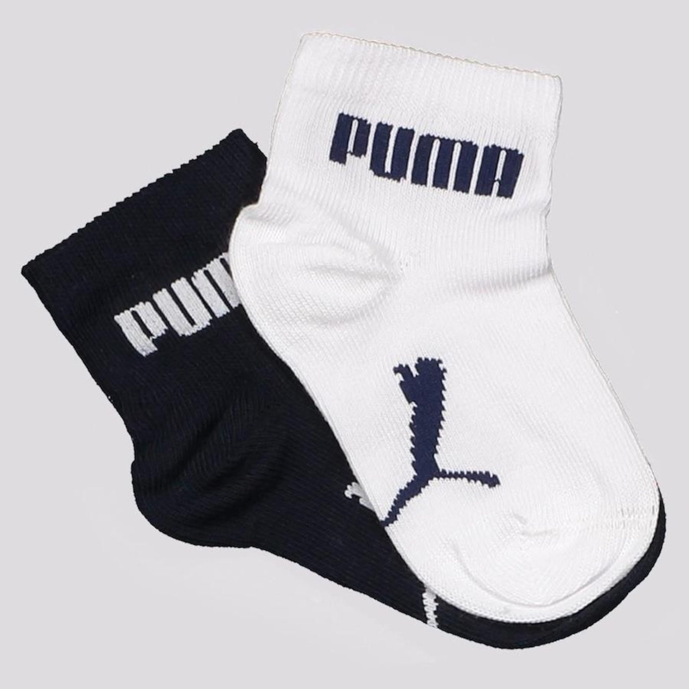 Kit Meias Puma Cano Baixo com 2 Pares - Infantil - Foto 1