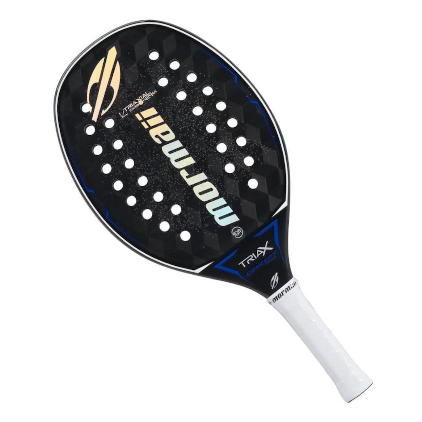 Raquete de Beach Tennis Mormaii Triax Concept Holeless 24K - Foto 1