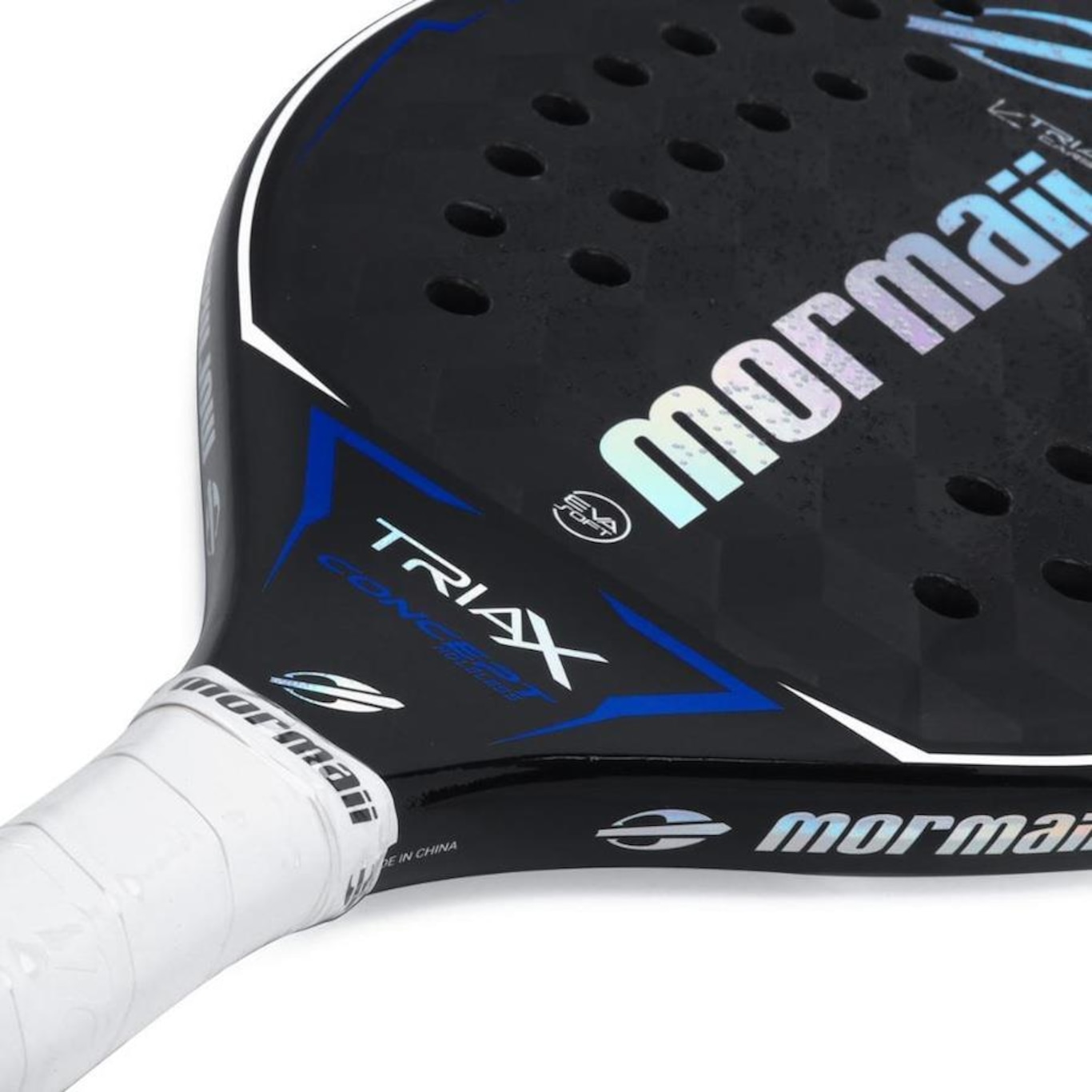 Raquete de Beach Tennis Mormaii Triax Concept Holeless 24K - Foto 3