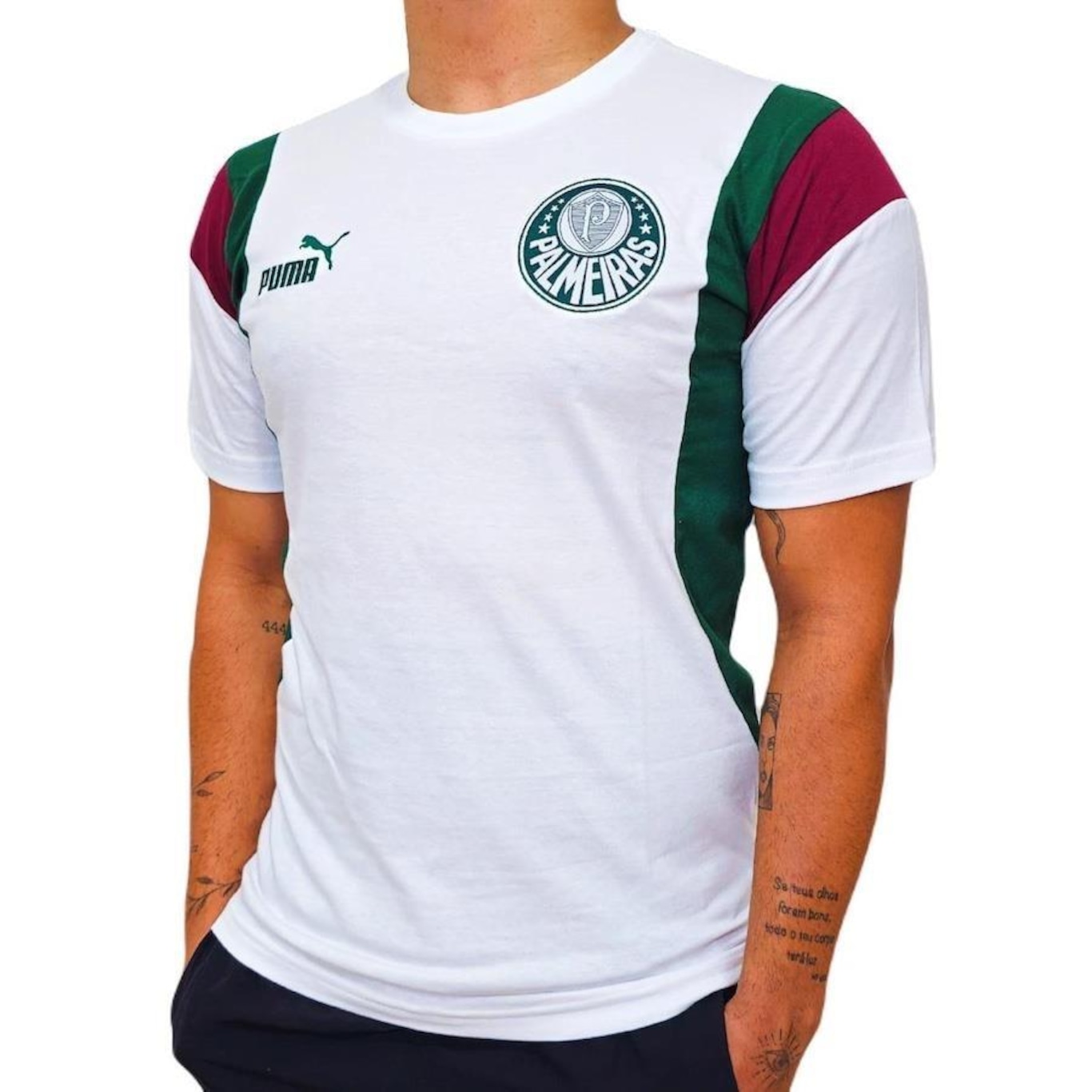 Camisa Palmeiras Puma Ftbl Archive Branca - Masculina - Foto 5