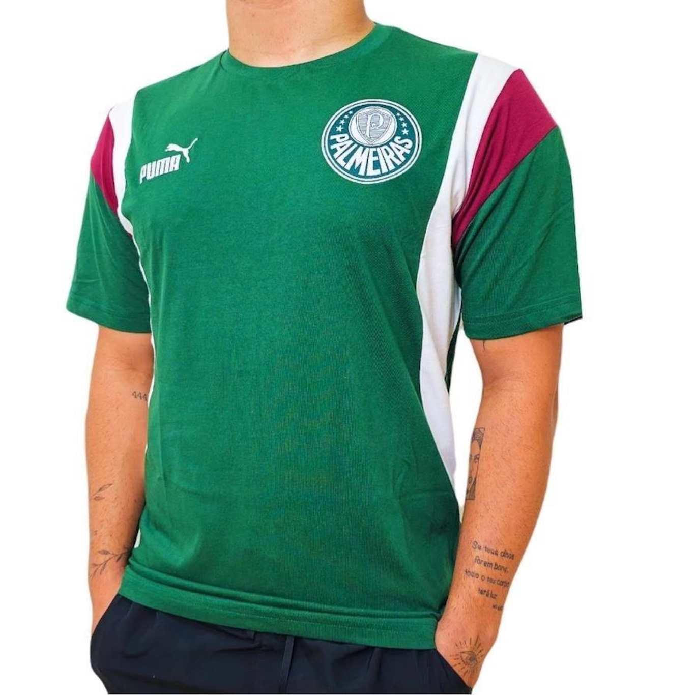 Camisa Palmeiras Puma Ftbl Archive Verde - Masculina - Foto 4