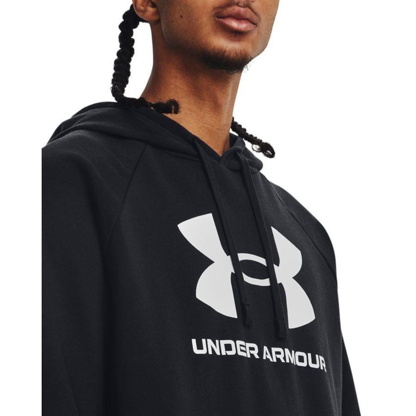 Blusão Under Armour Rival Fleece Hoodie Big Logo - Masculina - Foto 3