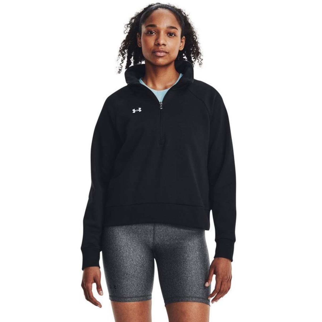 Jaqueta de Moletom de Treino Under Armour Rival Fleece Hoodie - Feminina - Foto 1