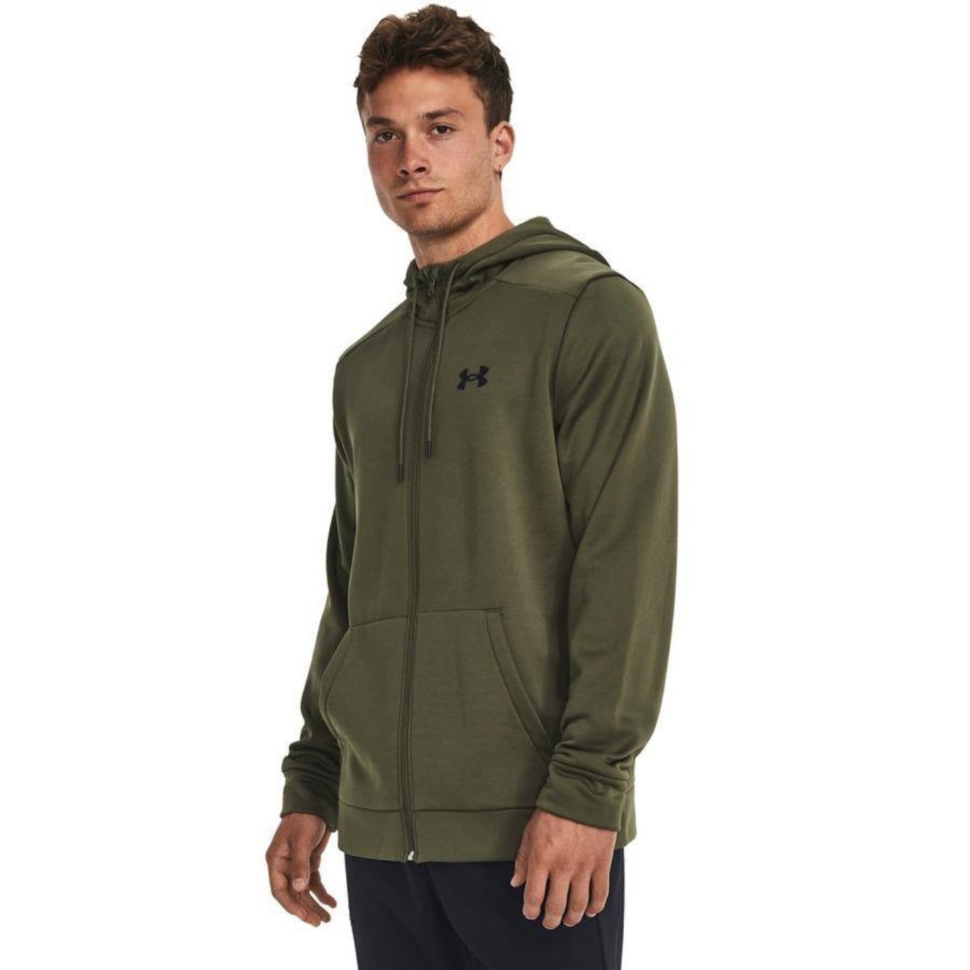 Jaqueta de Moletom Under Armour Fleece Full Zip - Masculino - Foto 1