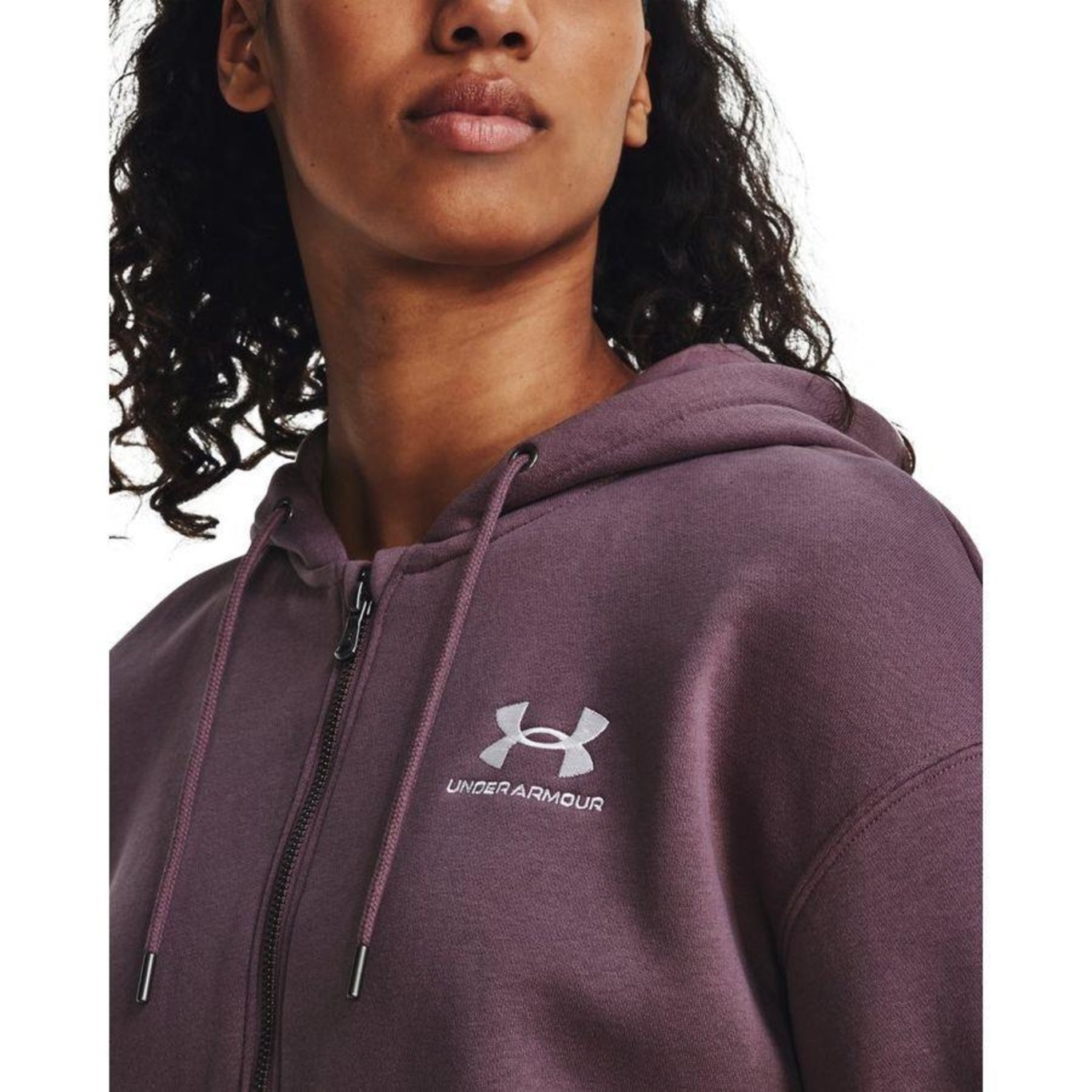 Jaqueta de Moletom Feminino Under Armour Essential Fleece Full-Zip - Foto 3