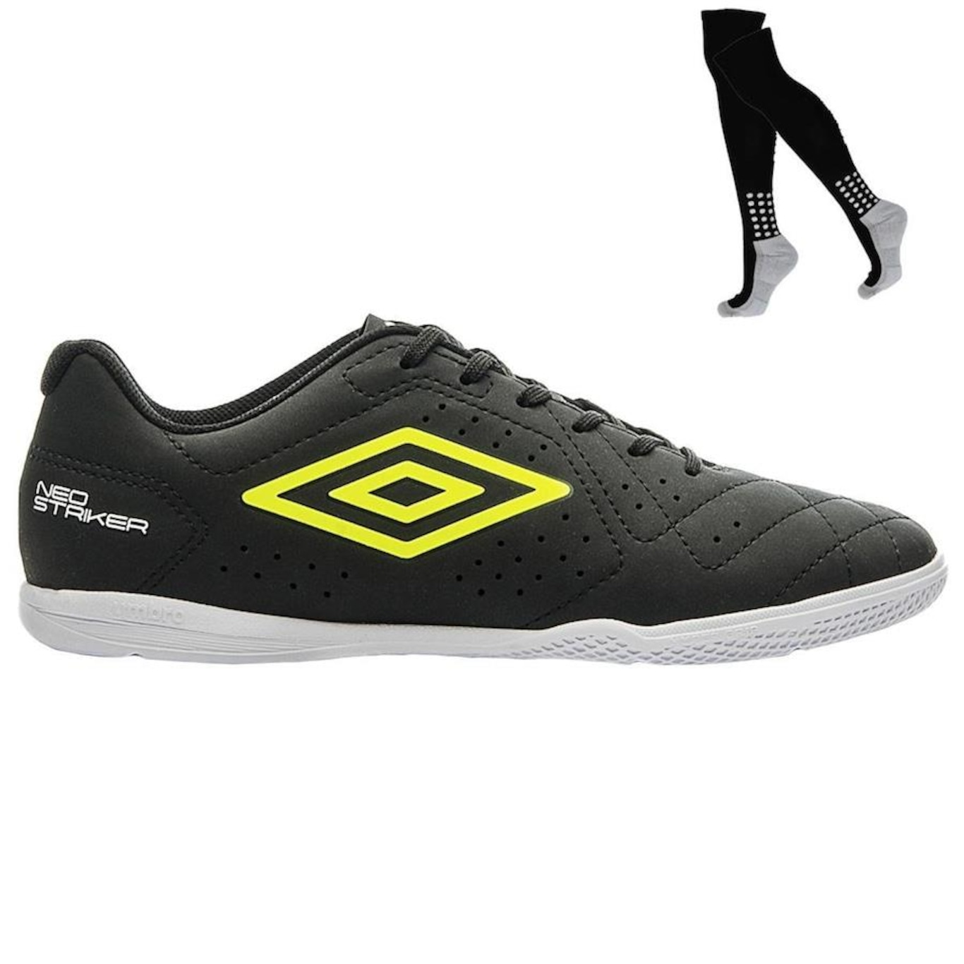 Chuteira Futsal Umbro Neo Striker + Meião - Adulto - Foto 1