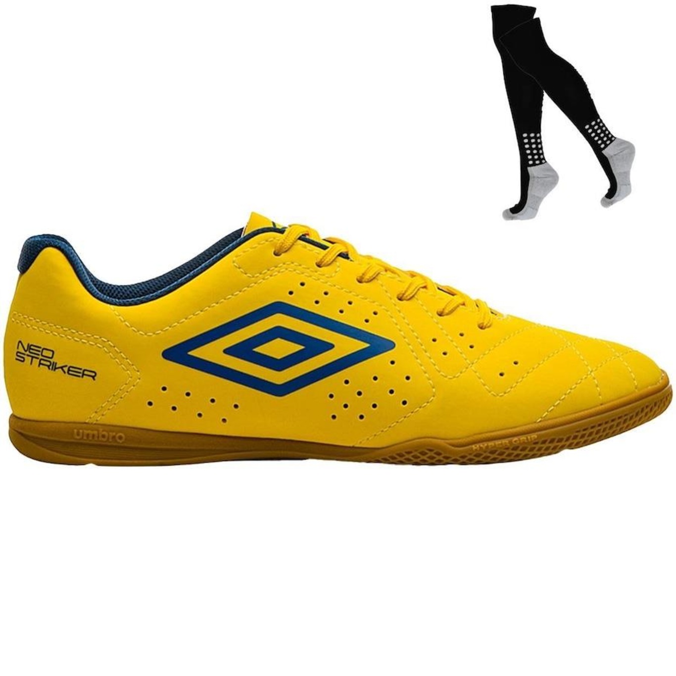 Chuteira Futsal Umbro Neo Striker + Meião - Adulto - Foto 1