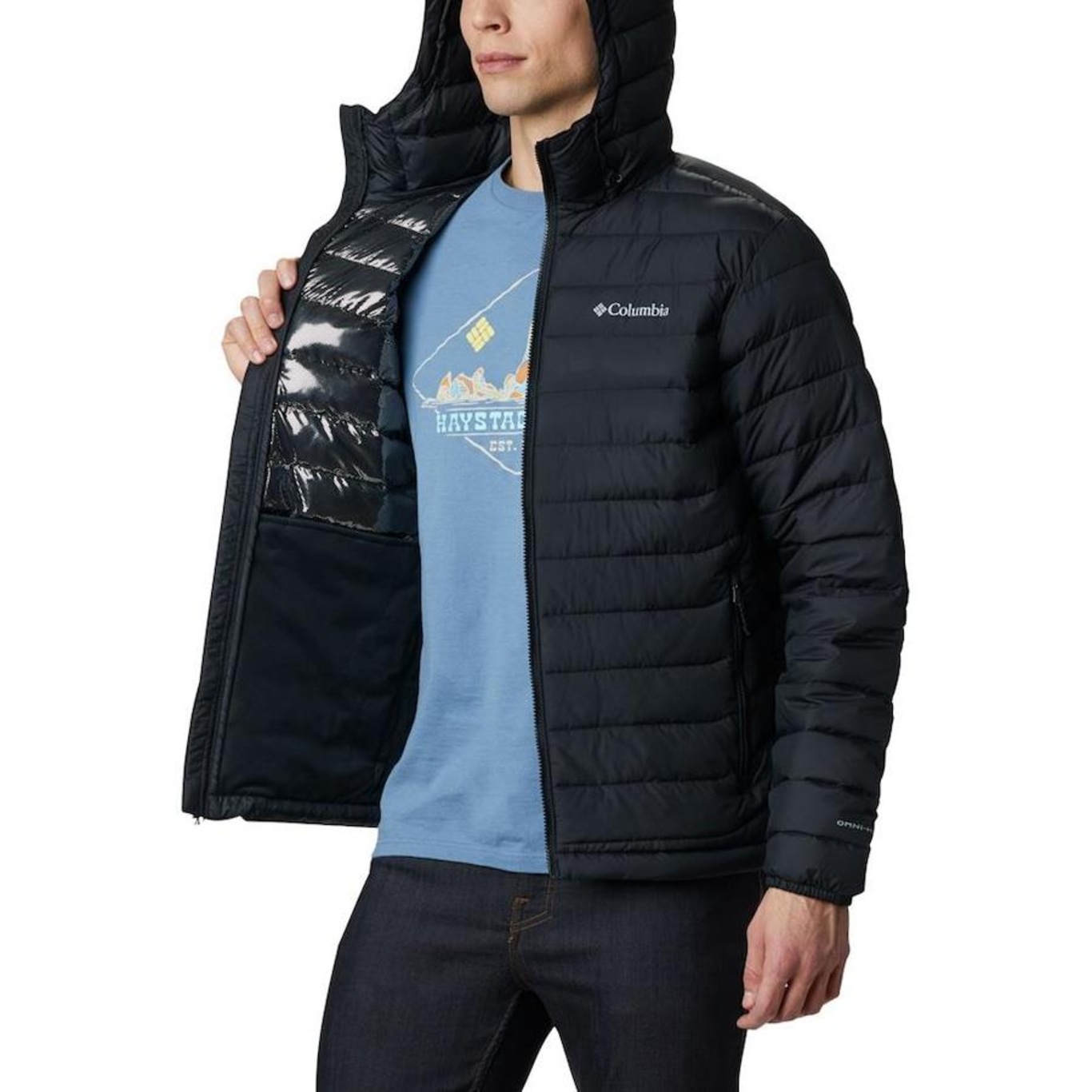 Jaqueta Columbia Powder Lite Hooded - Masculino - Foto 3