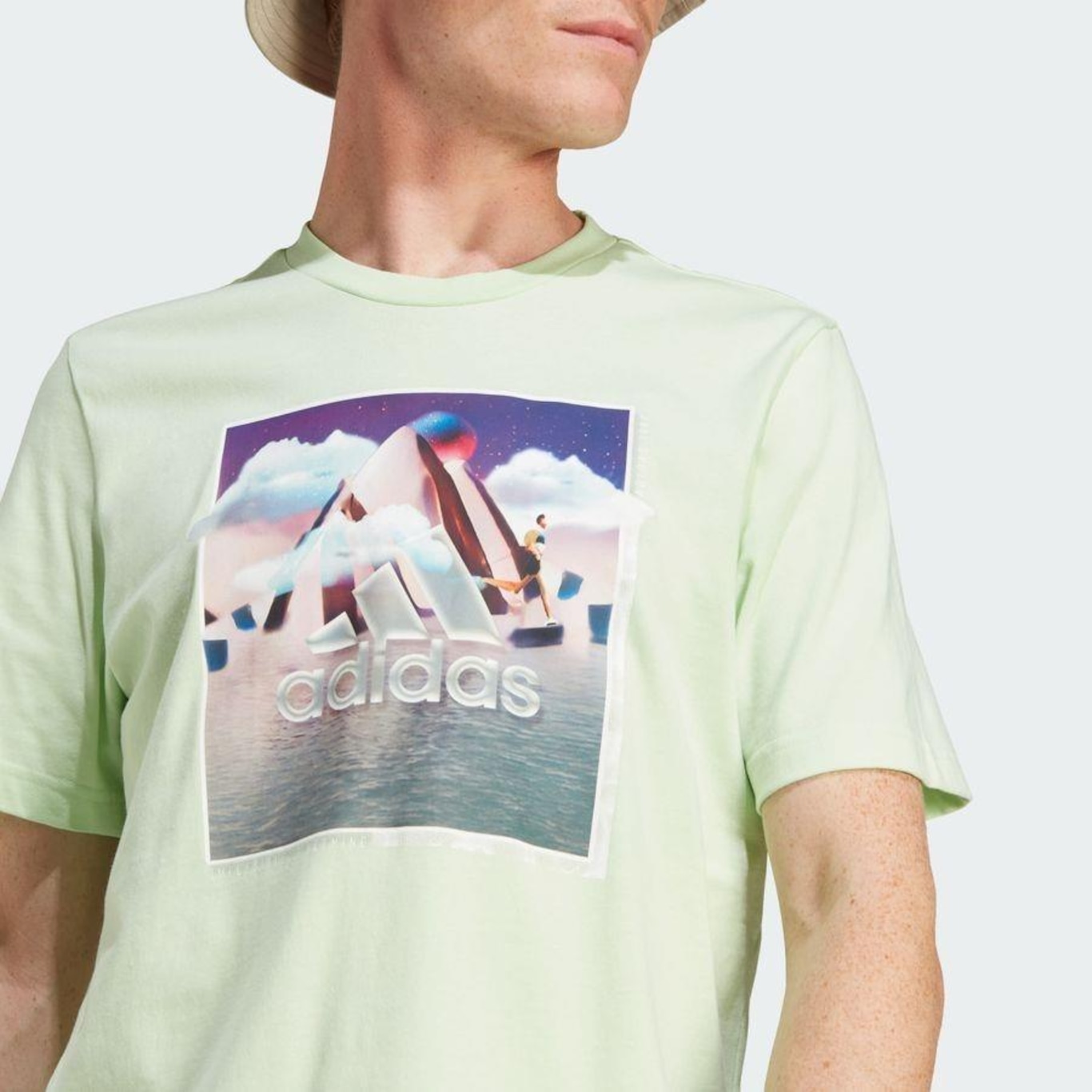 Camiseta adidas Estampada Landscape Badge - Masculina - Foto 6