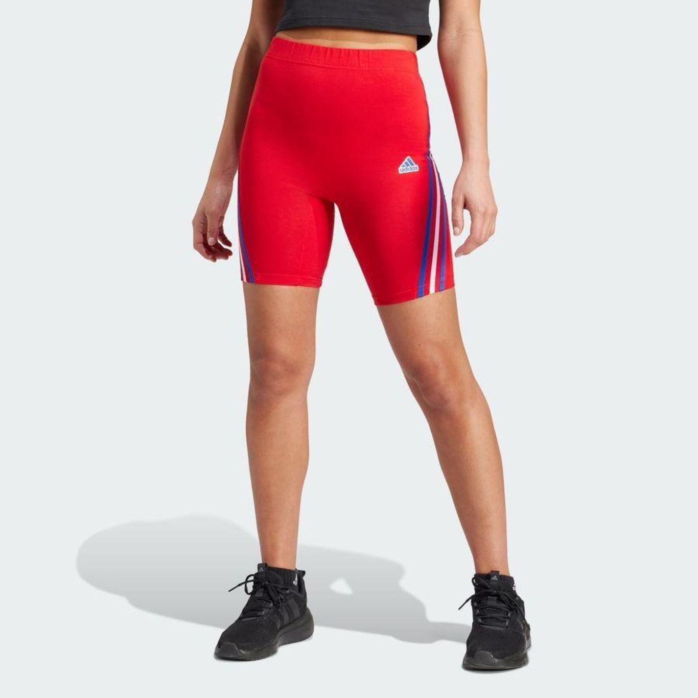 Shorts adidas Biker Future Icons Três Listras - Feminino - Foto 2