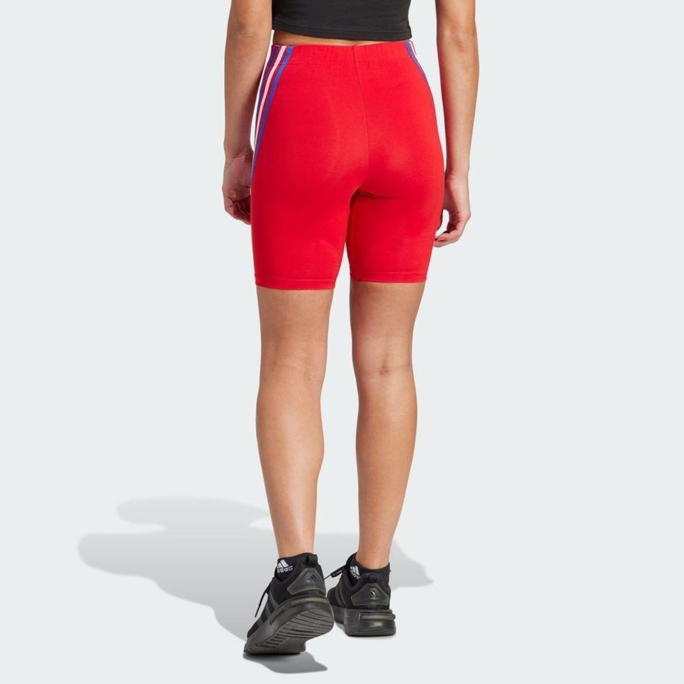 Shorts adidas Biker Future Icons Três Listras - Feminino - Foto 4