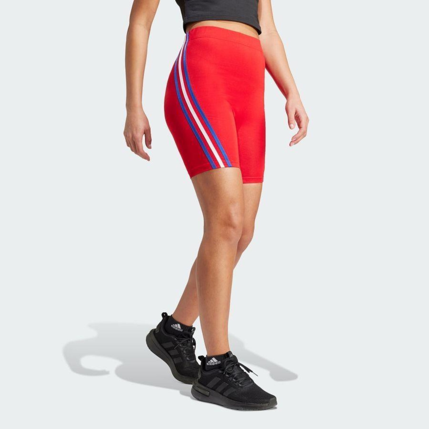 Shorts adidas Biker Future Icons Três Listras - Feminino - Foto 5