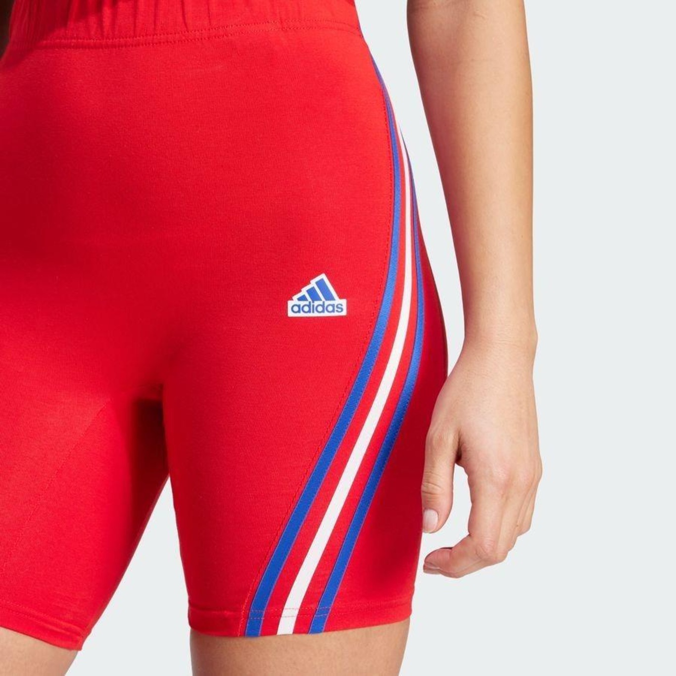 Shorts adidas Biker Future Icons Três Listras - Feminino - Foto 6