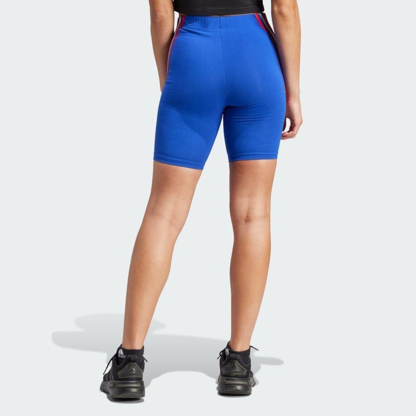 Shorts adidas Biker Future Icons Três Listras - Feminino - Foto 4