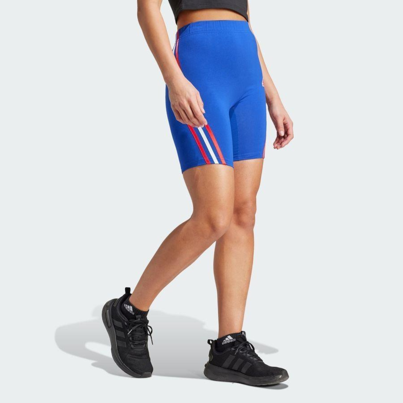 Shorts adidas Biker Future Icons Três Listras - Feminino - Foto 5