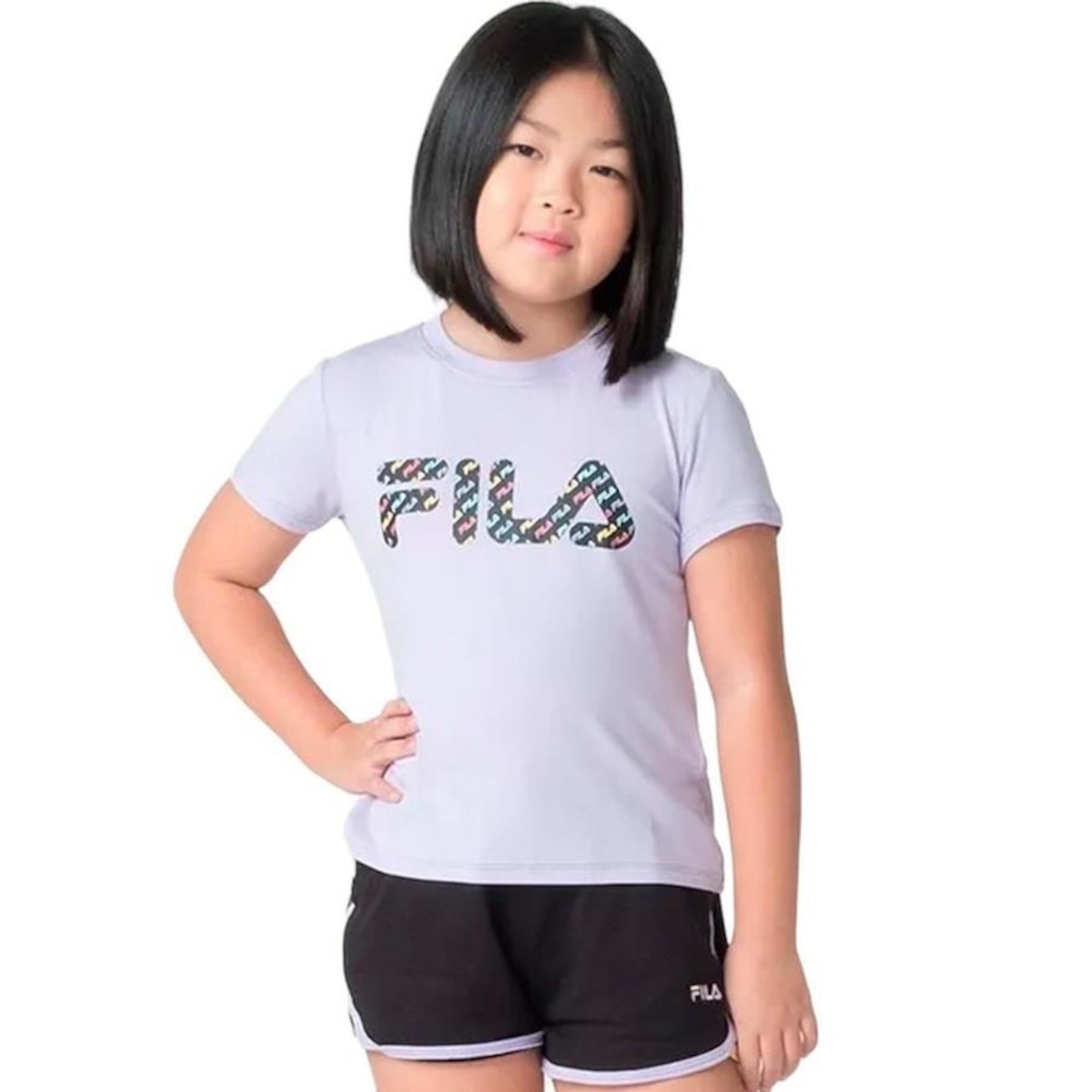 Camiseta Fila Letter Slim - Infantil - Foto 1