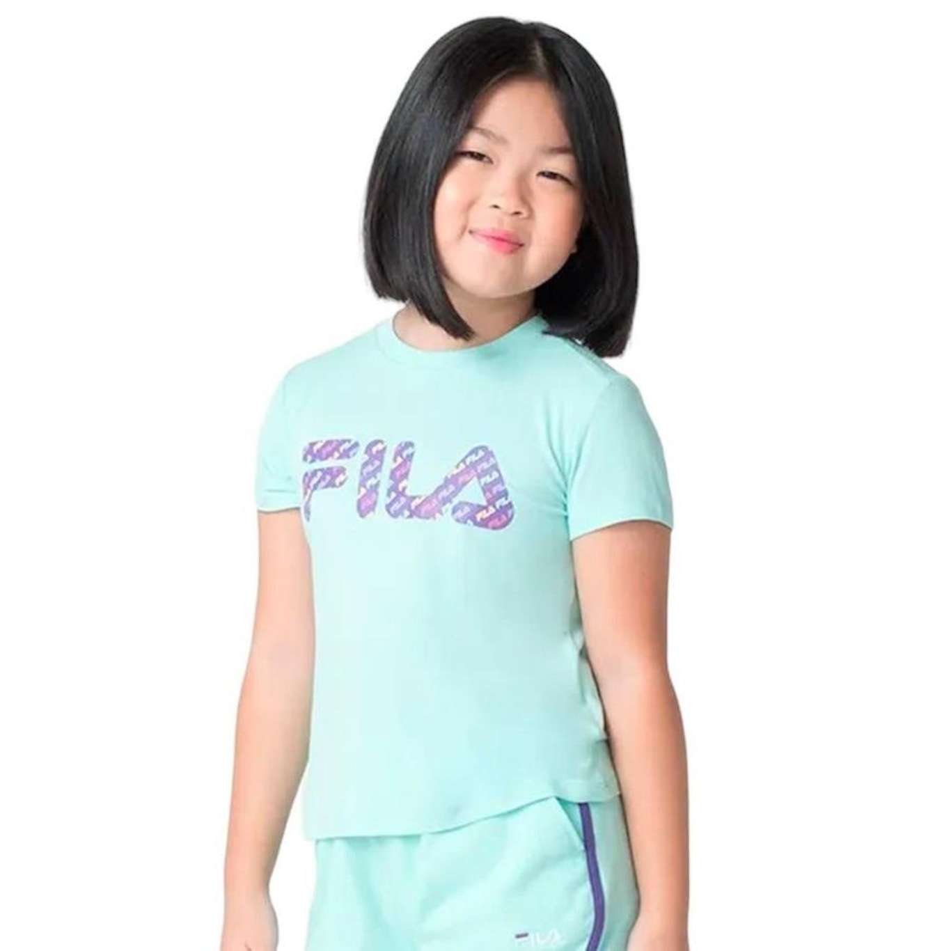 Camiseta Fila Letter Slim - Infantil - Foto 1