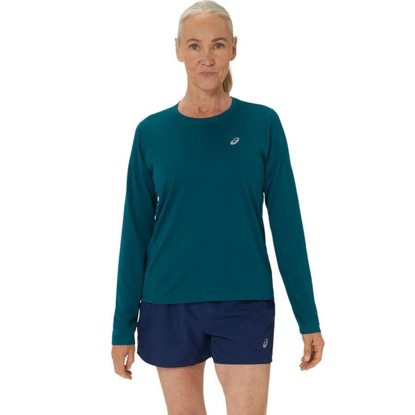 Camiseta Asics Knit Manga Longa - Feminina - Foto 1