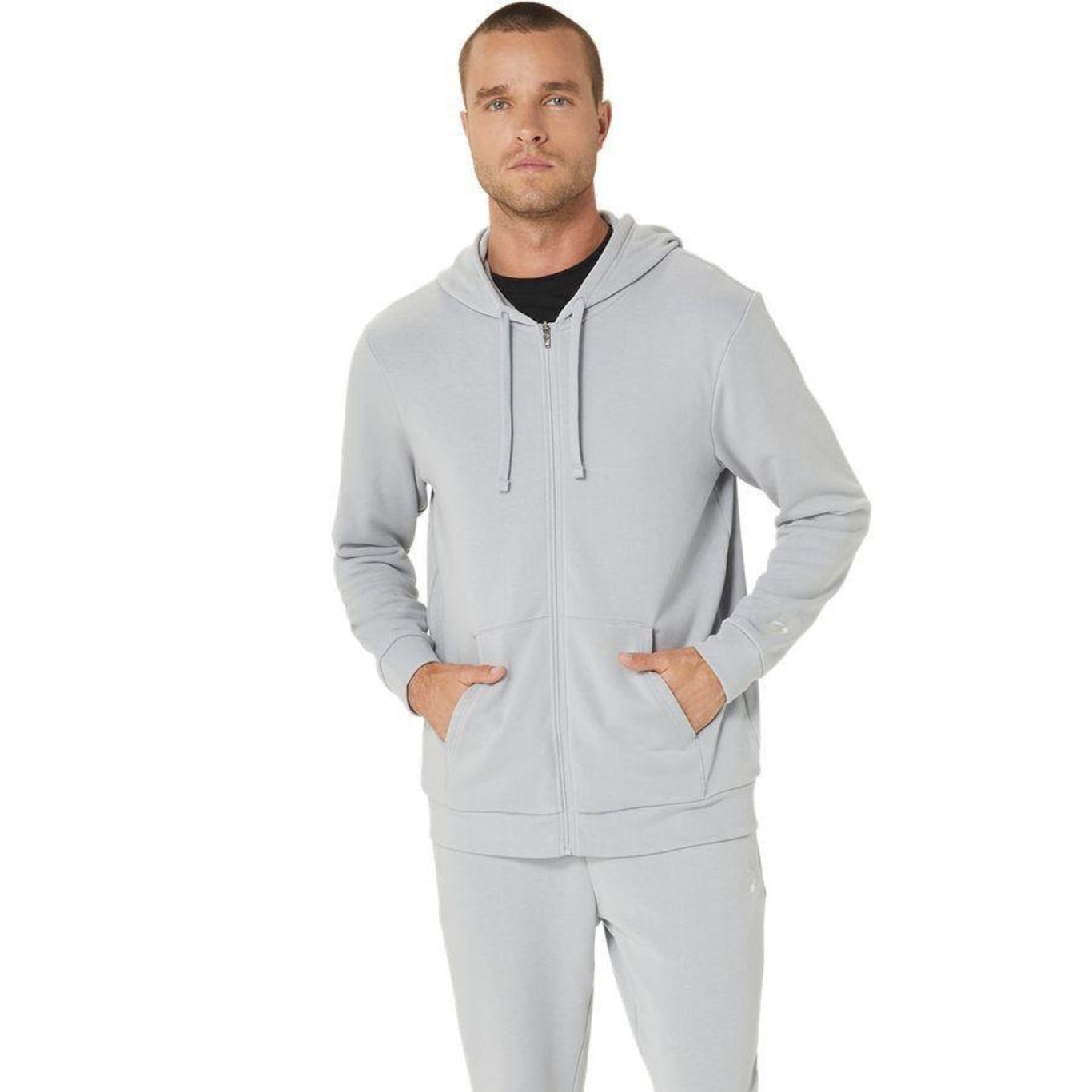 Jaqueta com Capuz Asics Sweat Full Zip Hoodie - Masculina - Foto 1