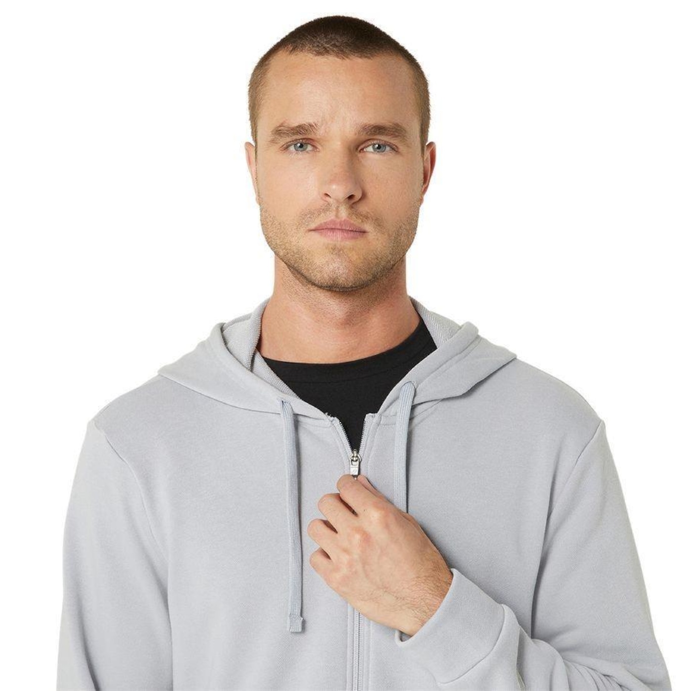 Jaqueta com Capuz Asics Sweat Full Zip Hoodie - Masculina - Foto 4