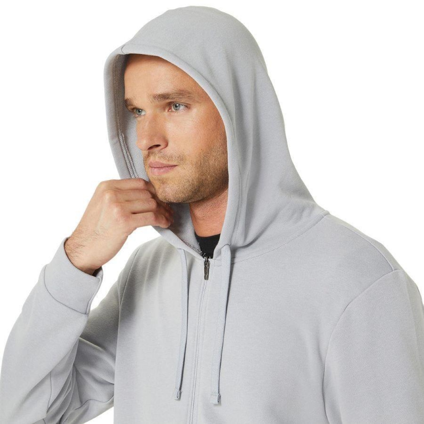 Jaqueta com Capuz Asics Sweat Full Zip Hoodie - Masculina - Foto 6