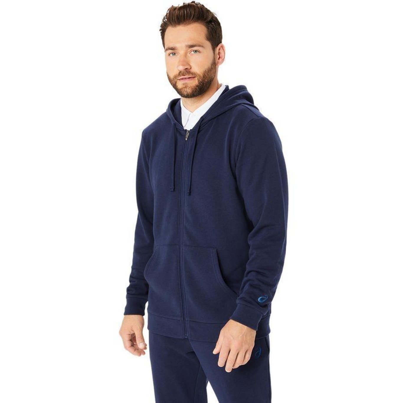 Jaqueta com Capuz Asics Sweat Full Zip Hoodie - Masculina - Foto 3