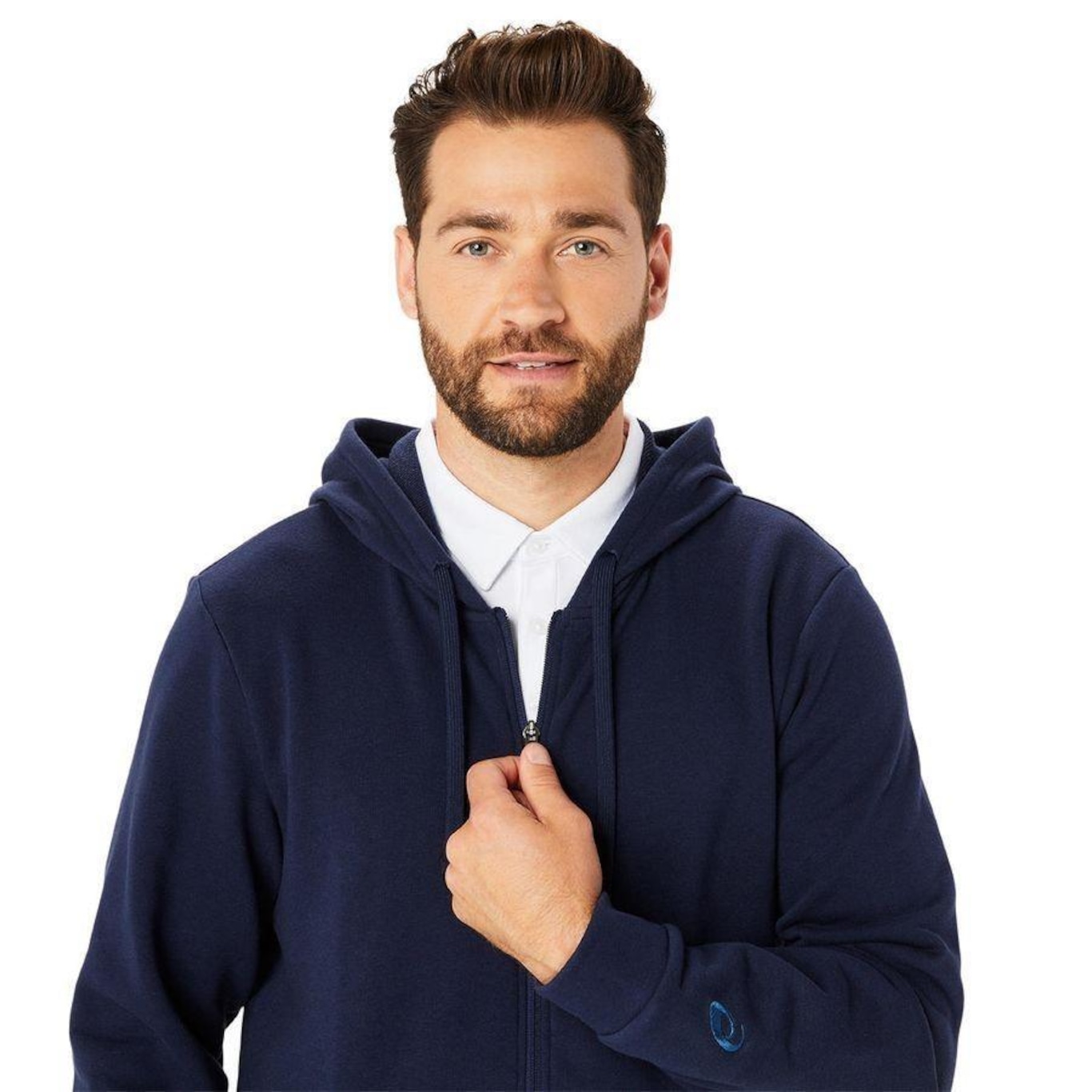 Jaqueta com Capuz Asics Sweat Full Zip Hoodie - Masculina - Foto 4