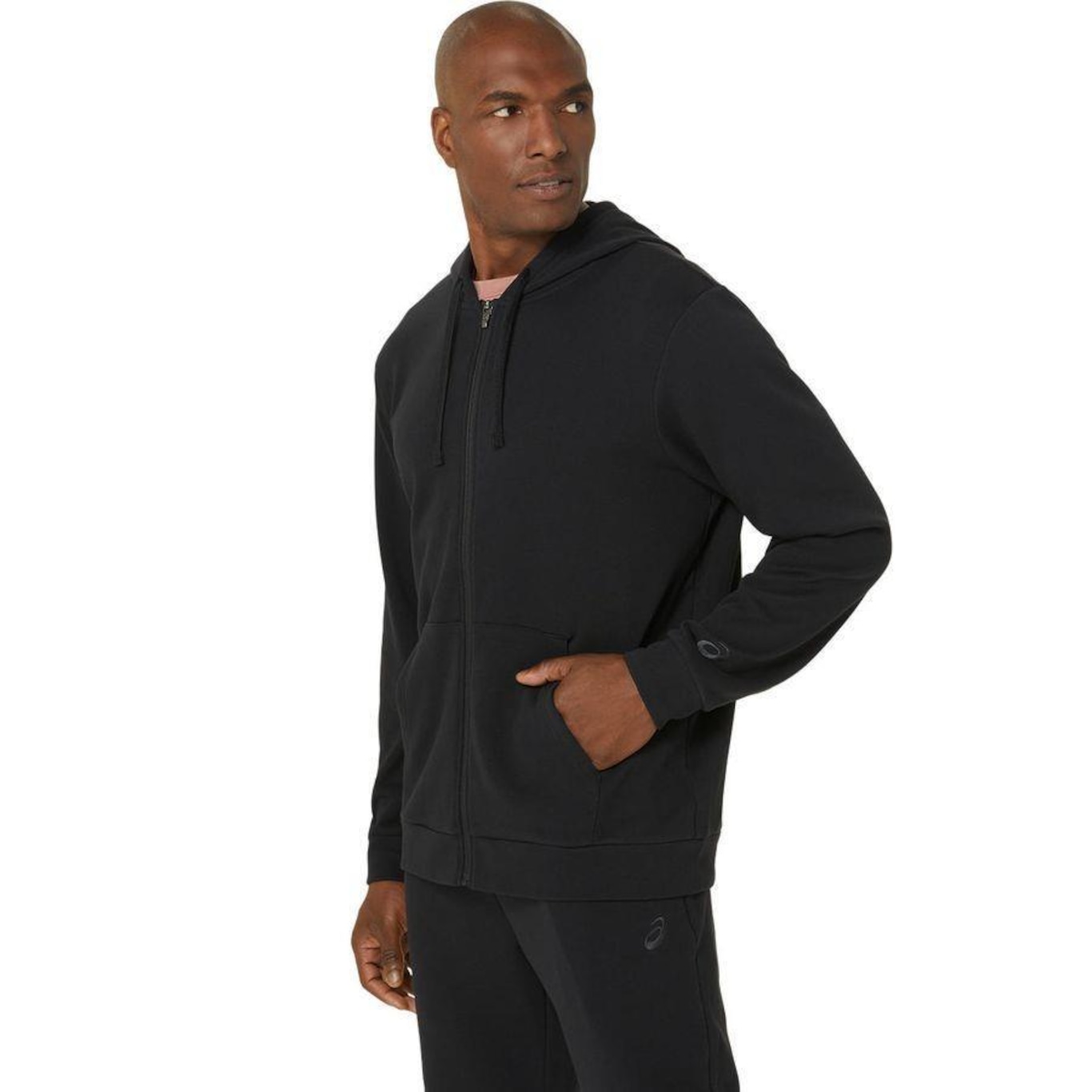 Jaqueta com Capuz Asics Sweat Full Zip Hoodie - Masculina - Foto 3