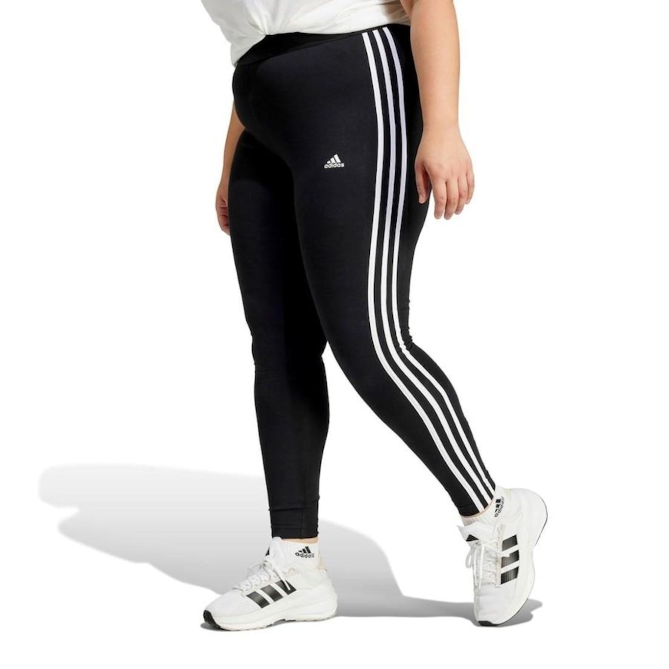 Calça Legging adidas Essentials 3-Stripes Plus Size - Feminina em Promoção