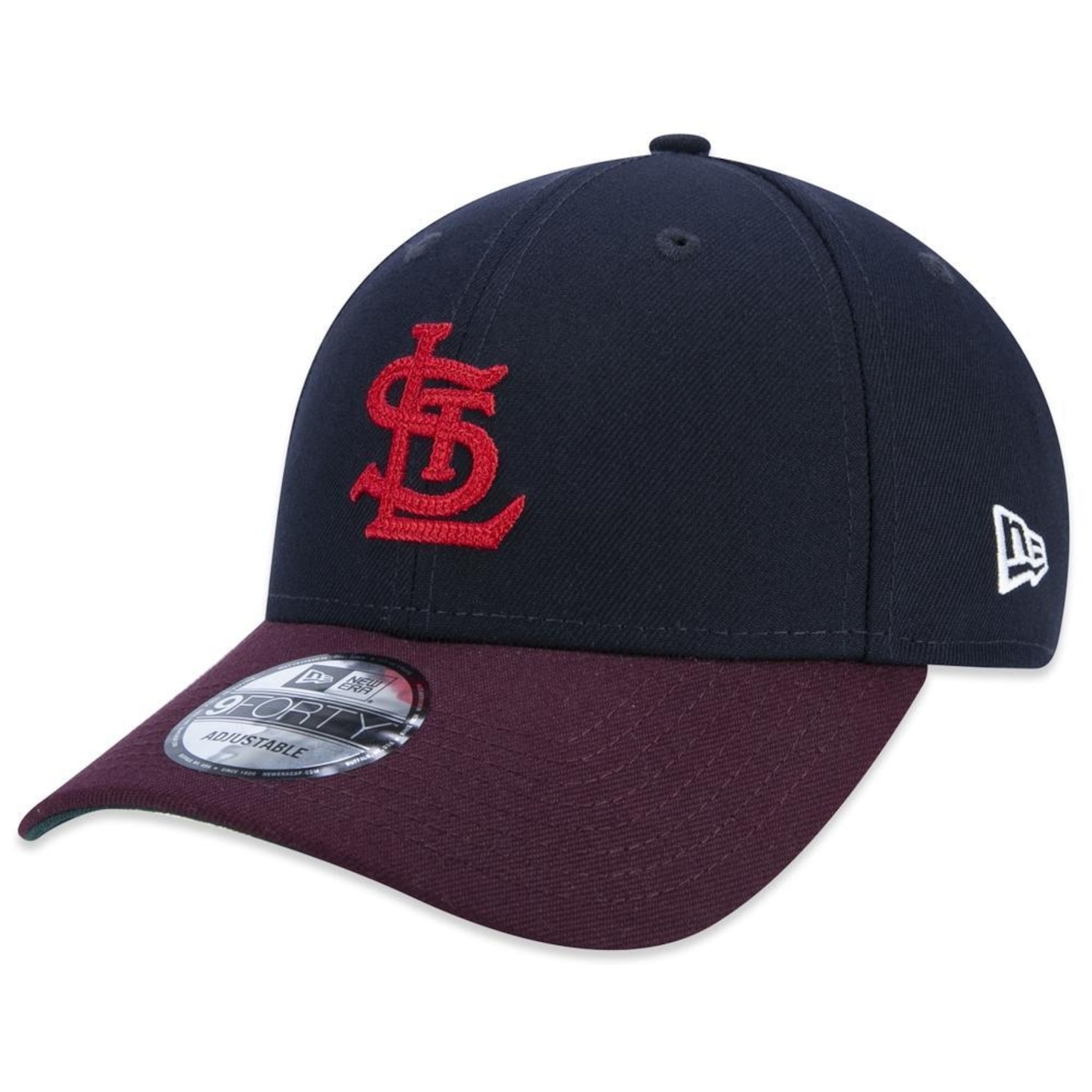 Boné Aba Curva New Era 9Forty St. Louis Cardinals Logo History - Strapback - Adulto - Foto 1