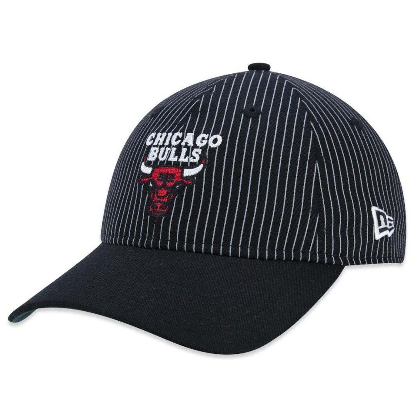 Boné Aba Curva New Era 9Twenty Chicago Bulls Logo History - Strapback - Adulto - Foto 1