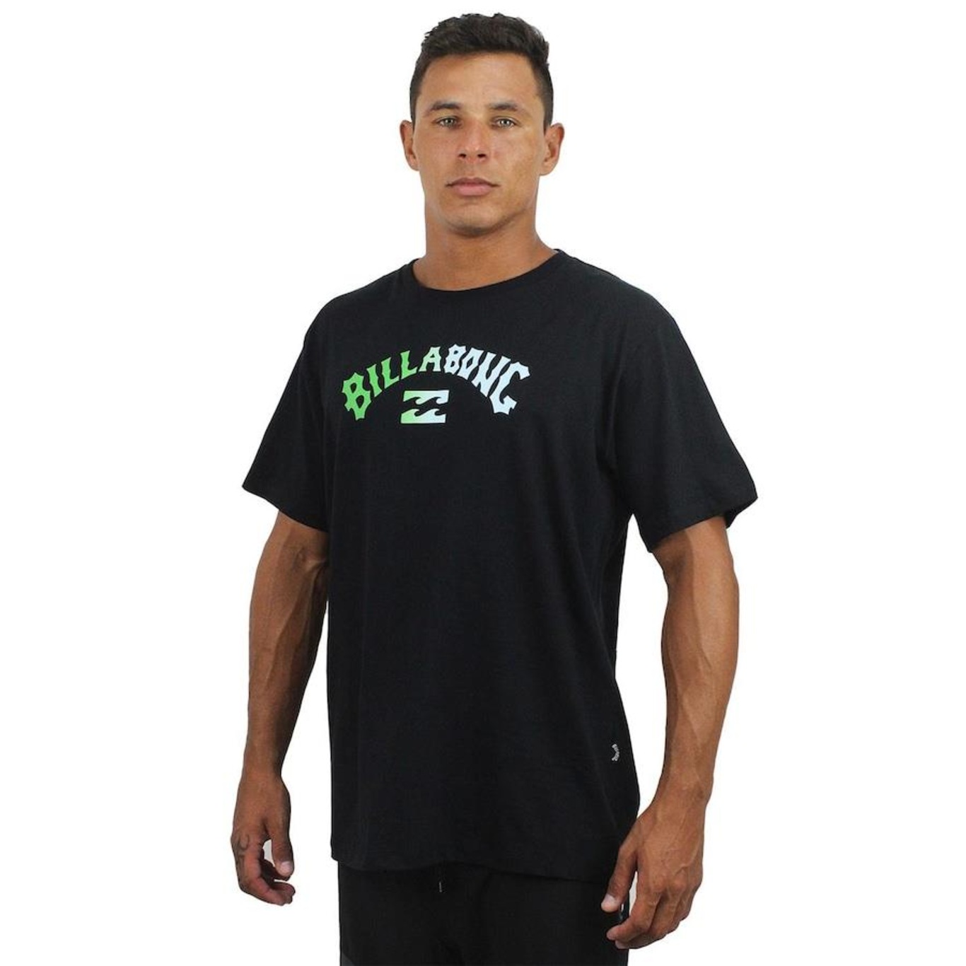 Camiseta Billabong Arch Gradient Black - Masculina - Foto 1