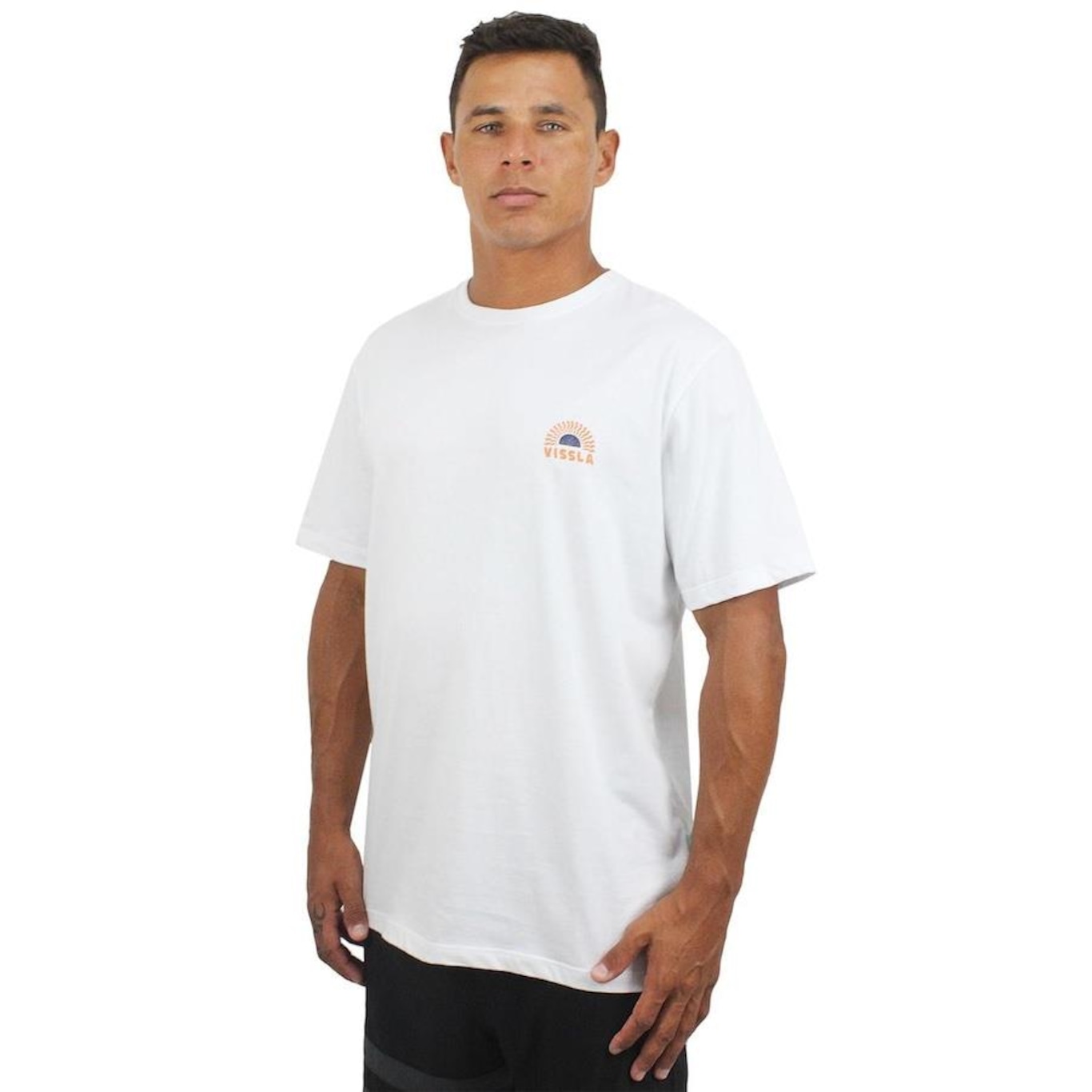 Camiseta Vissla Speed Wobble White - Masculina - Foto 1