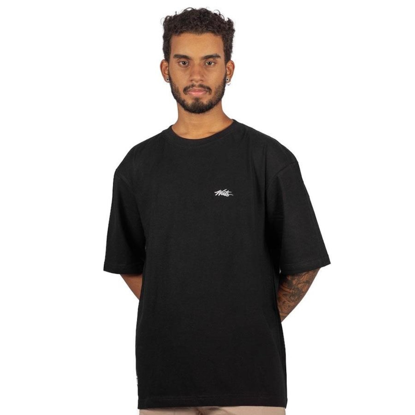 Camiseta Wats Oversized Tag - Masculina - Foto 1