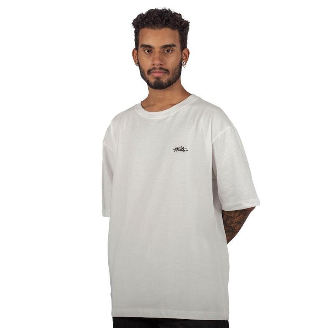 Camiseta Wats Oversized Tag - Masculina - Foto 1