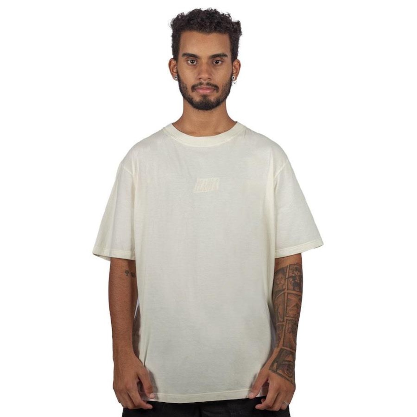 Camiseta Plano C Stone Bordado Surton Off White - Foto 1