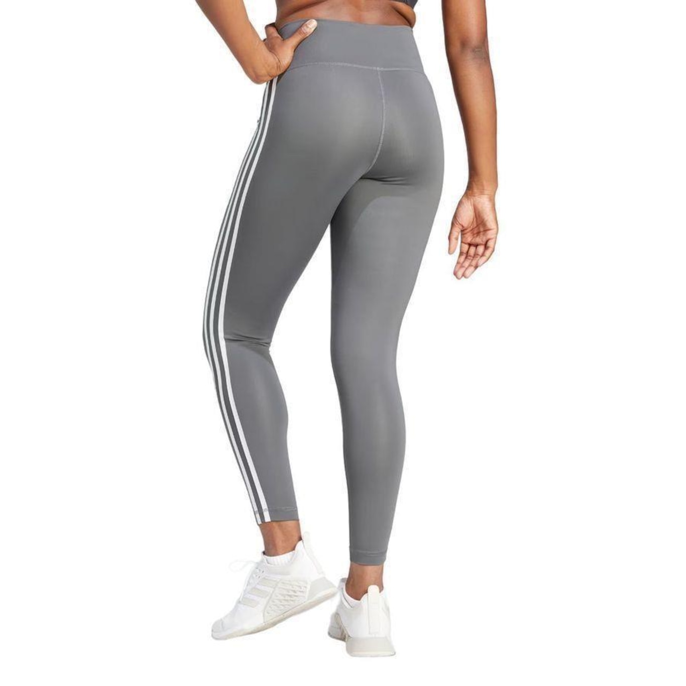 Calça Legging adidas 3 Listras 7/8 Essentials - Feminina - Foto 3