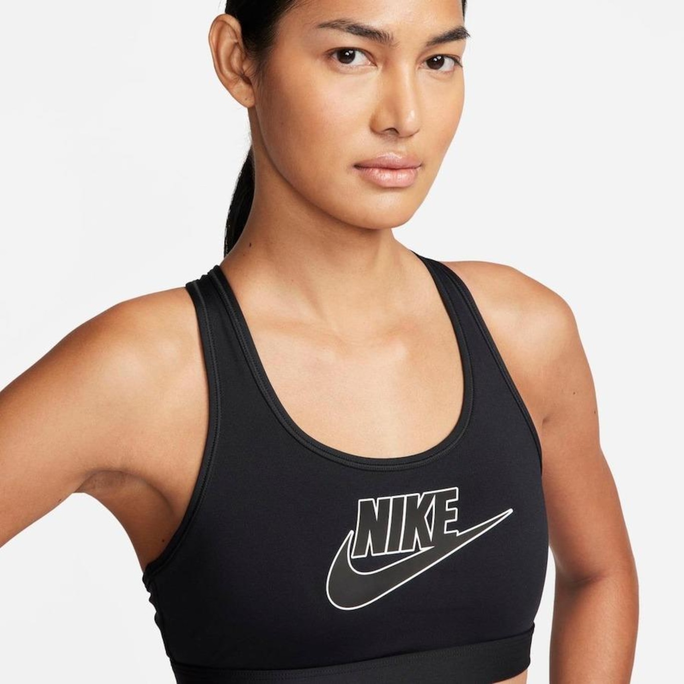 Top Fitness Nike Swoosh Futura - Feminino - Foto 3