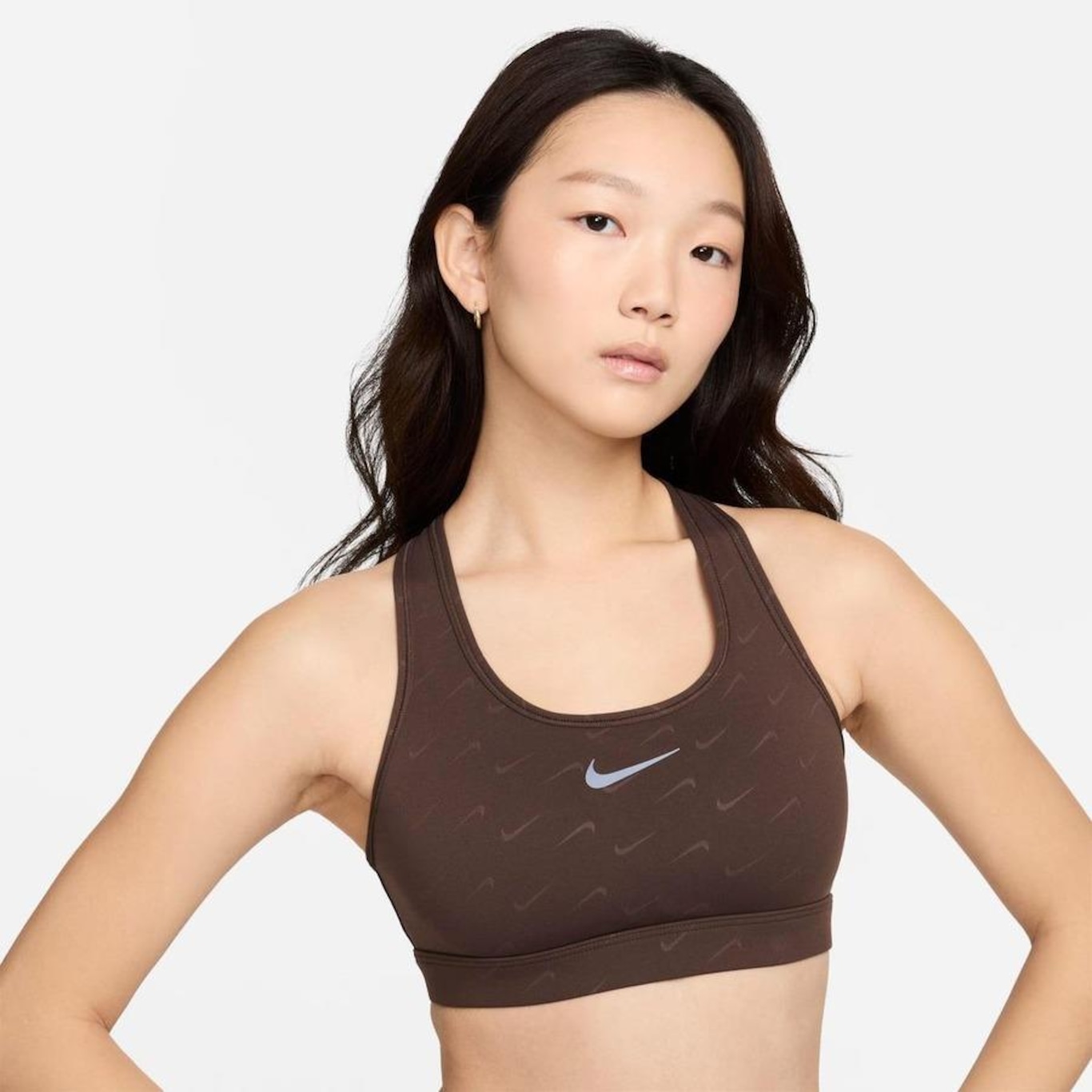 Top Fitness Nike Swoosh - Feminino - Foto 1