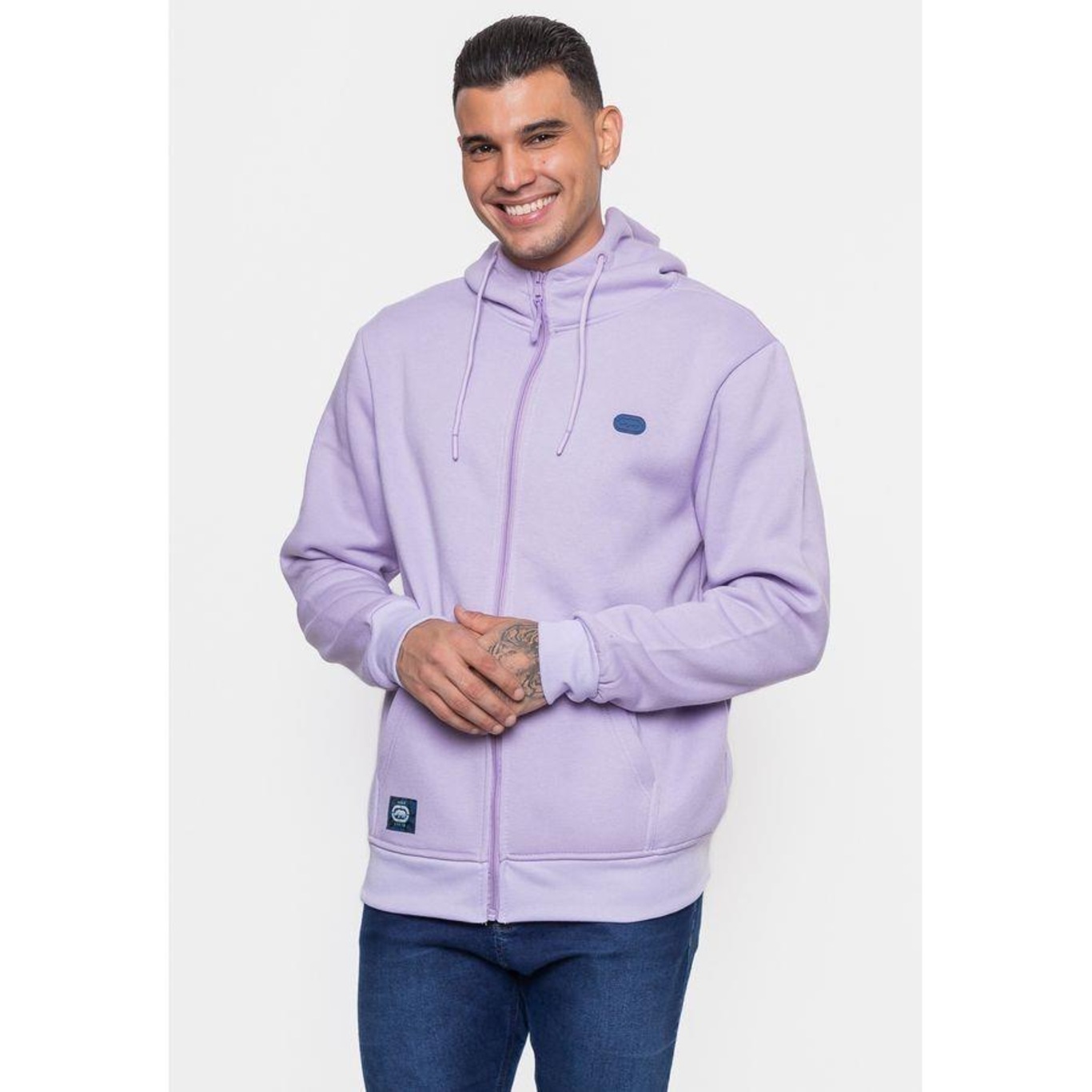 Blusão de Moletom com Capuz Ecko Fashion Basic Aberto - Masculino - Foto 2