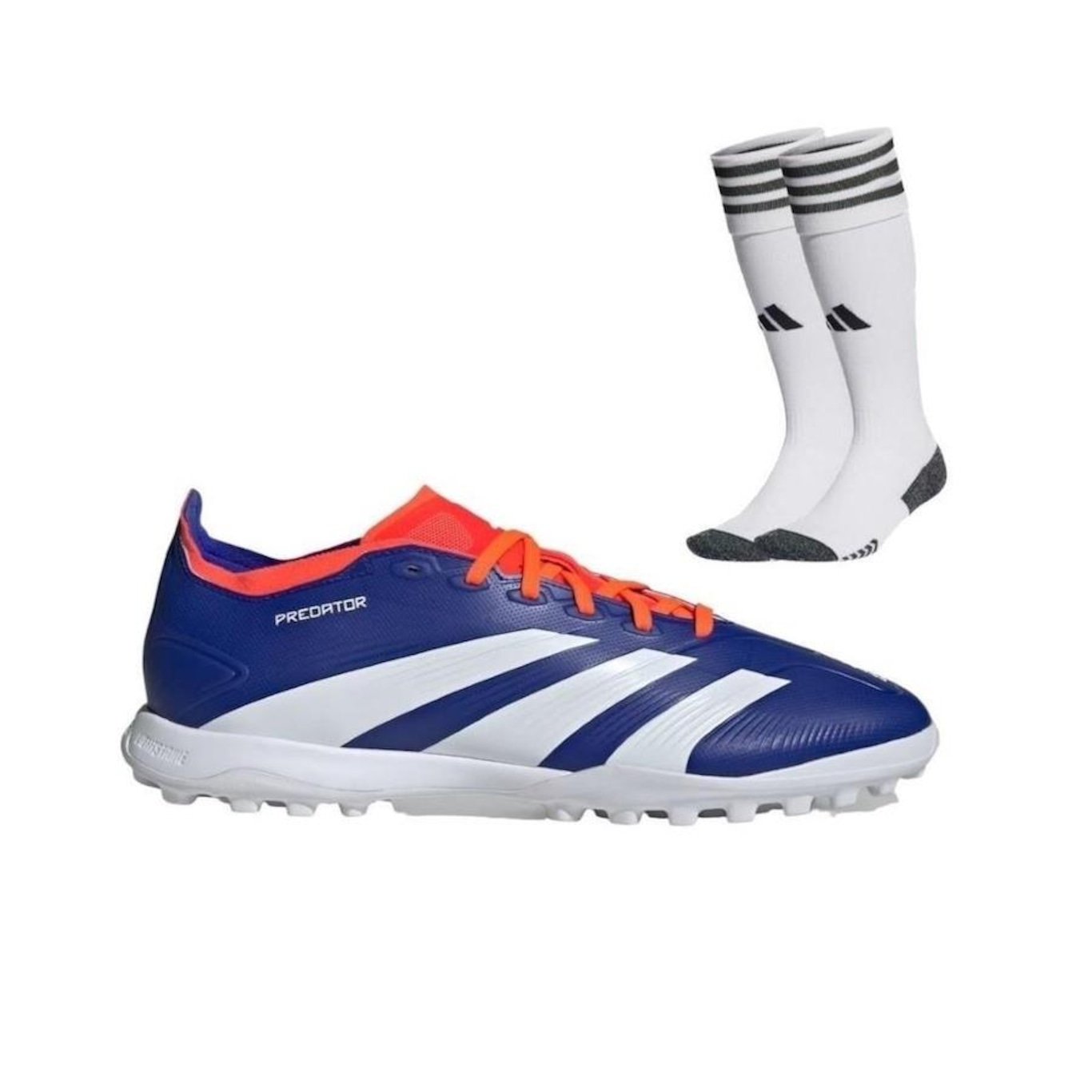 Chuteira Society adidas Predator League 24 Low + Meia Antiderrapante - Adulto - Foto 1