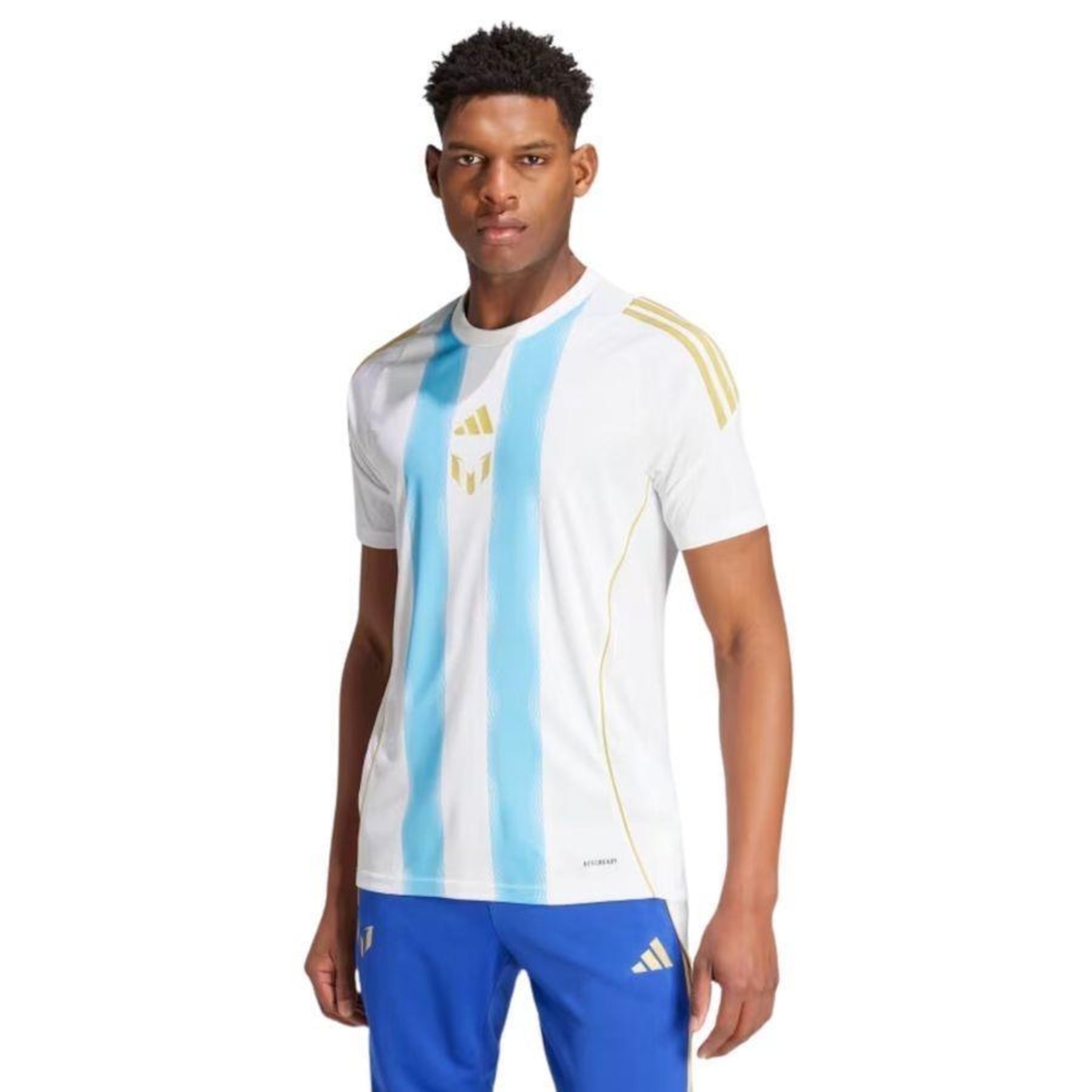 Camiseta Messi adidas Pitch Street - Masculina - Foto 1