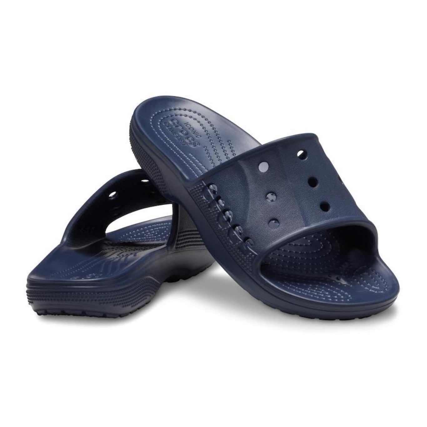 Chinelo Crocs Baya Slide Ii Navy - Adulto - Foto 4