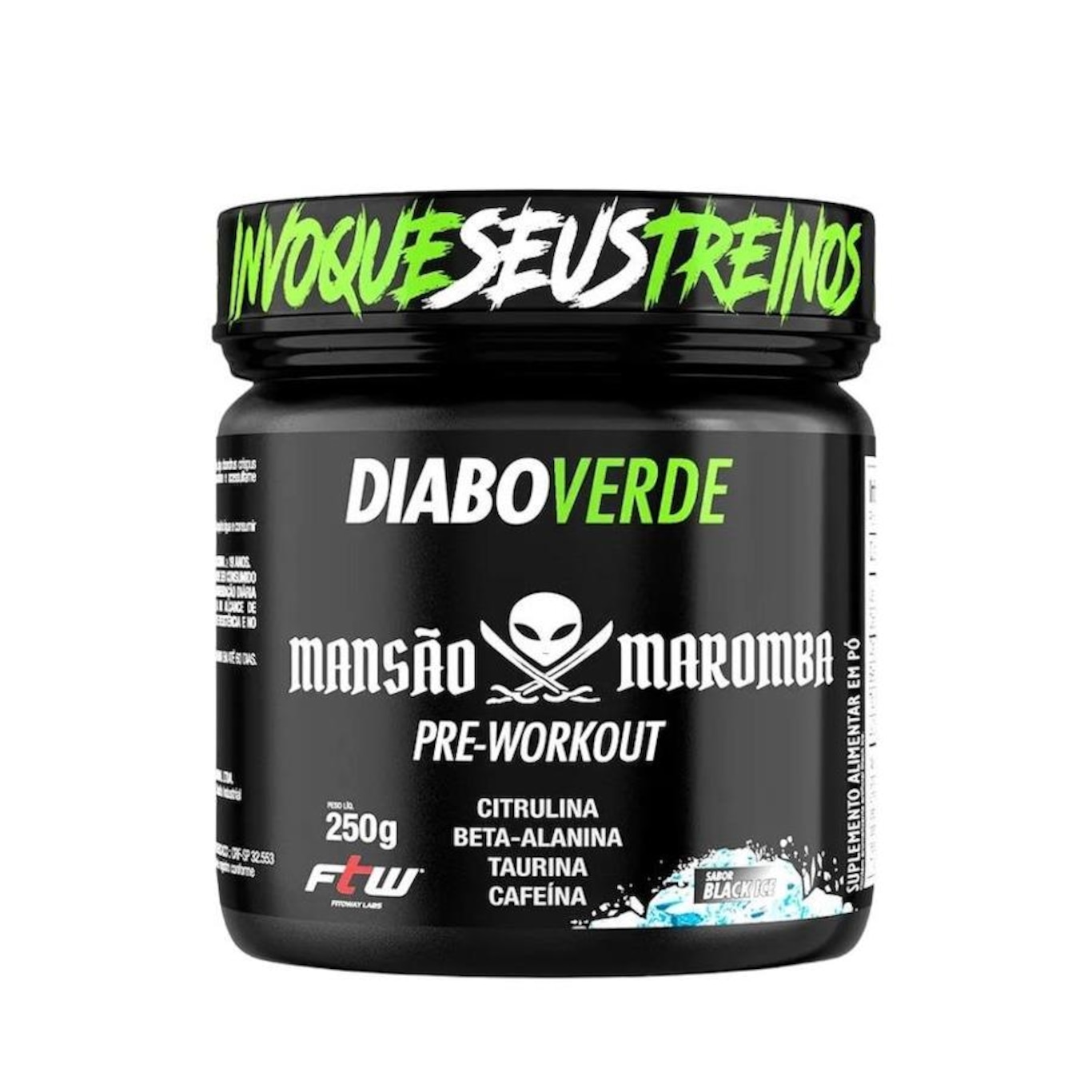 Kit Dila Pack Diabo Verde Sabor Black Ice 250G Dilabol Black e Coqueteleira - Foto 2