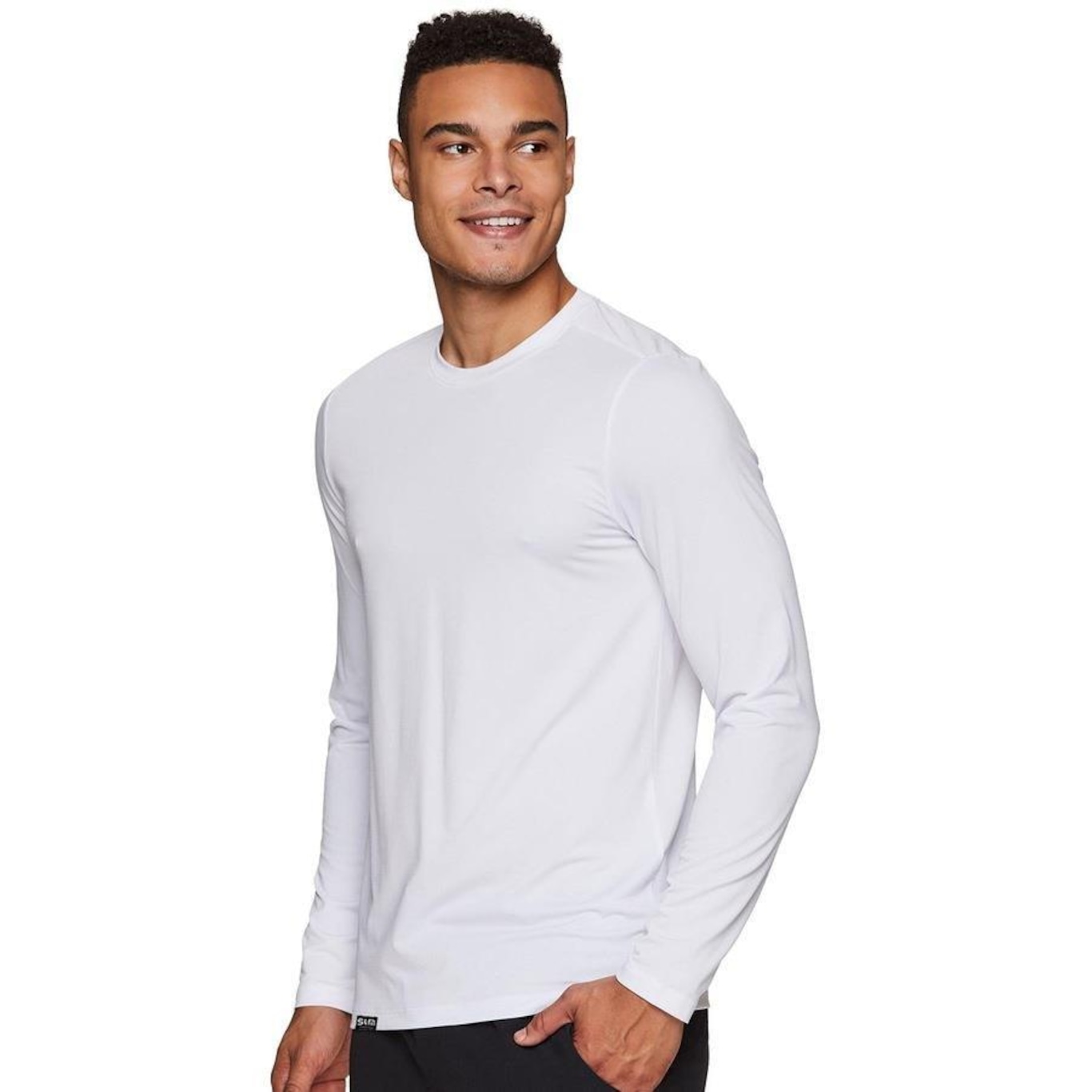 Camiseta Slim Fitness Manga Longa UV Proteção Solar Fator 50 Tecido Gelado - Masculina - Foto 3